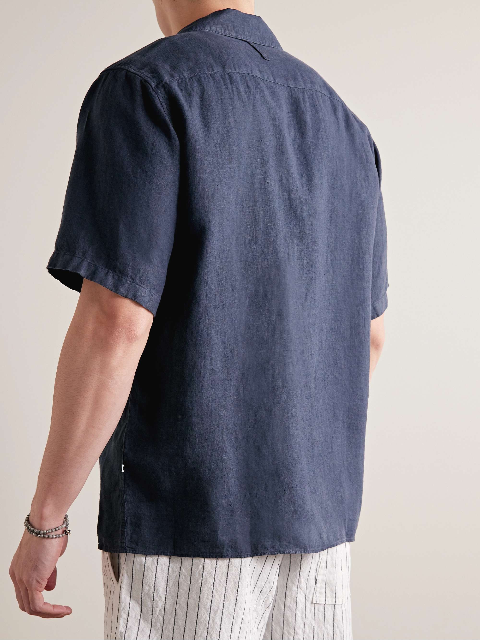NN07 Julio 5029 Convertible-Collar Linen Shirt