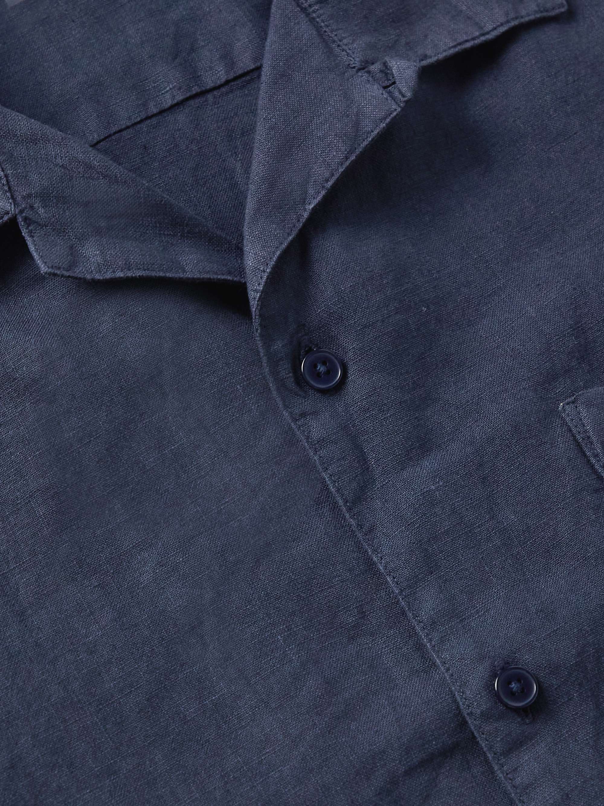 NN07 Julio 5029 Convertible-Collar Linen Shirt