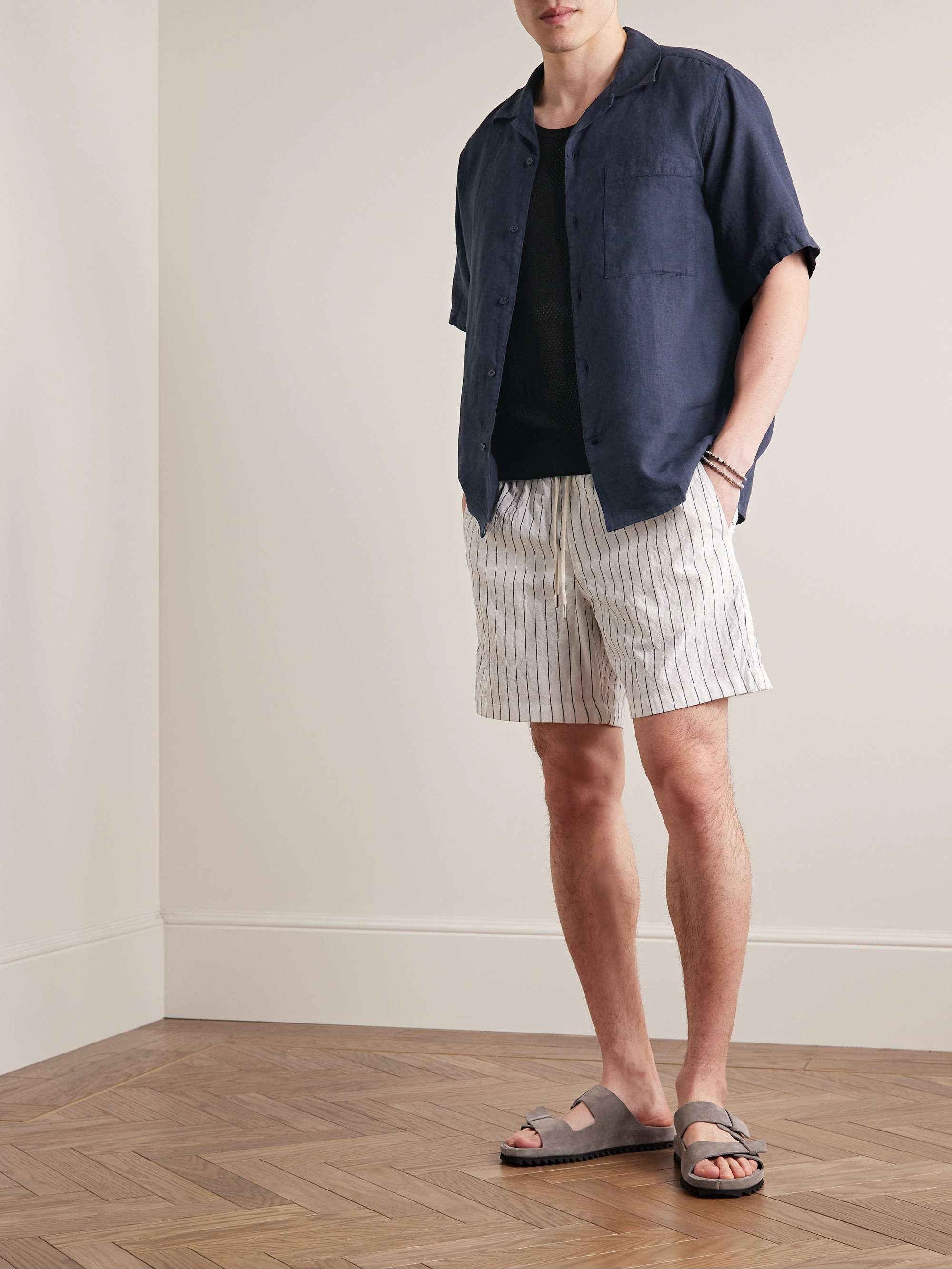 NN07 Julio 5029 Convertible-Collar Linen Shirt