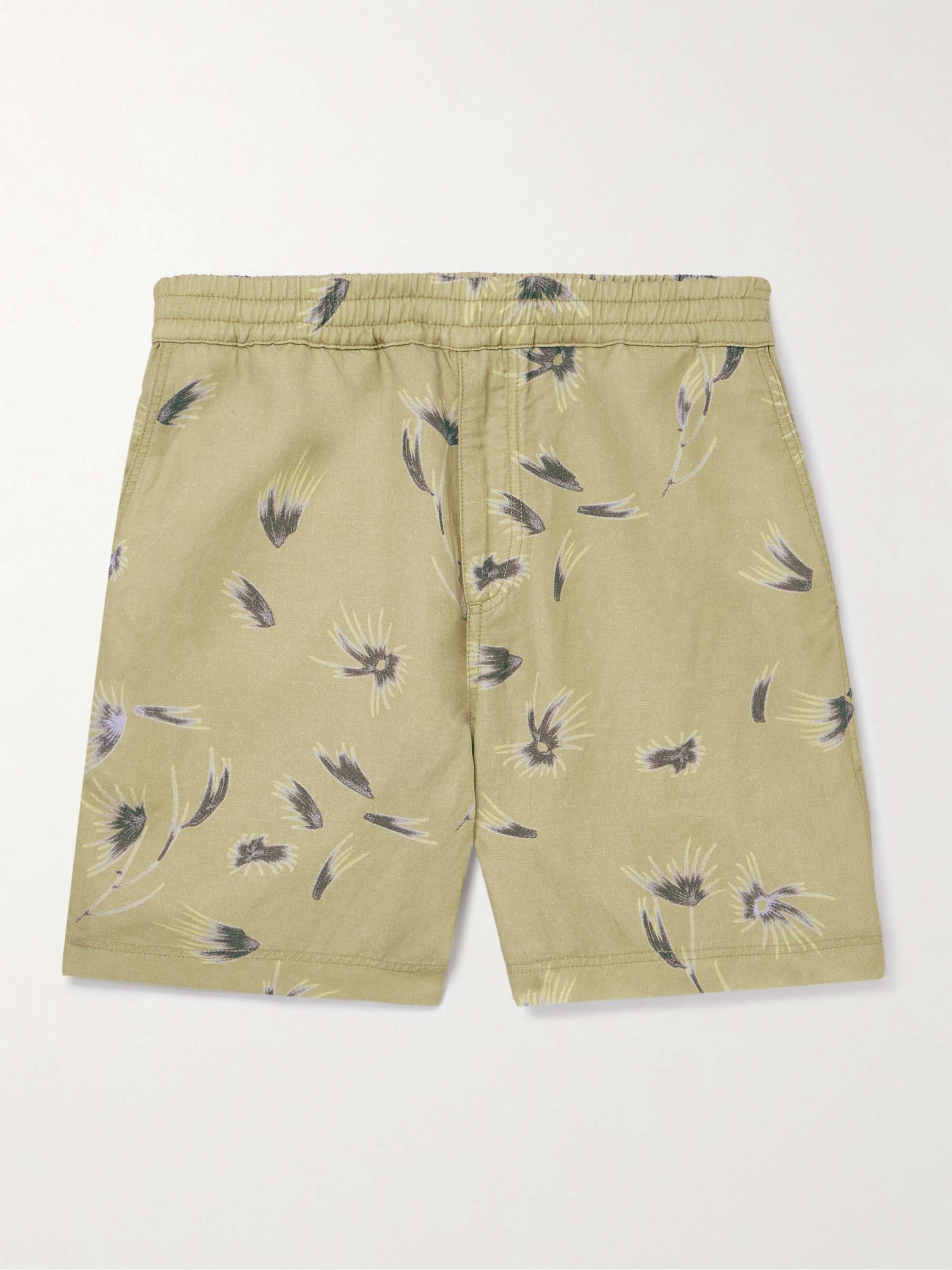 Mens linen blend shorts sale