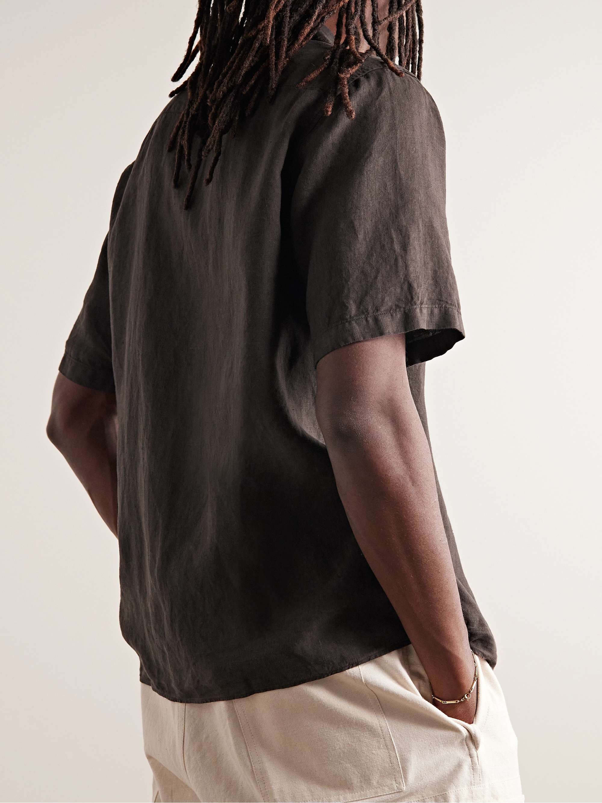 NN07 Julio 5029 Convertible-Collar Linen Shirt