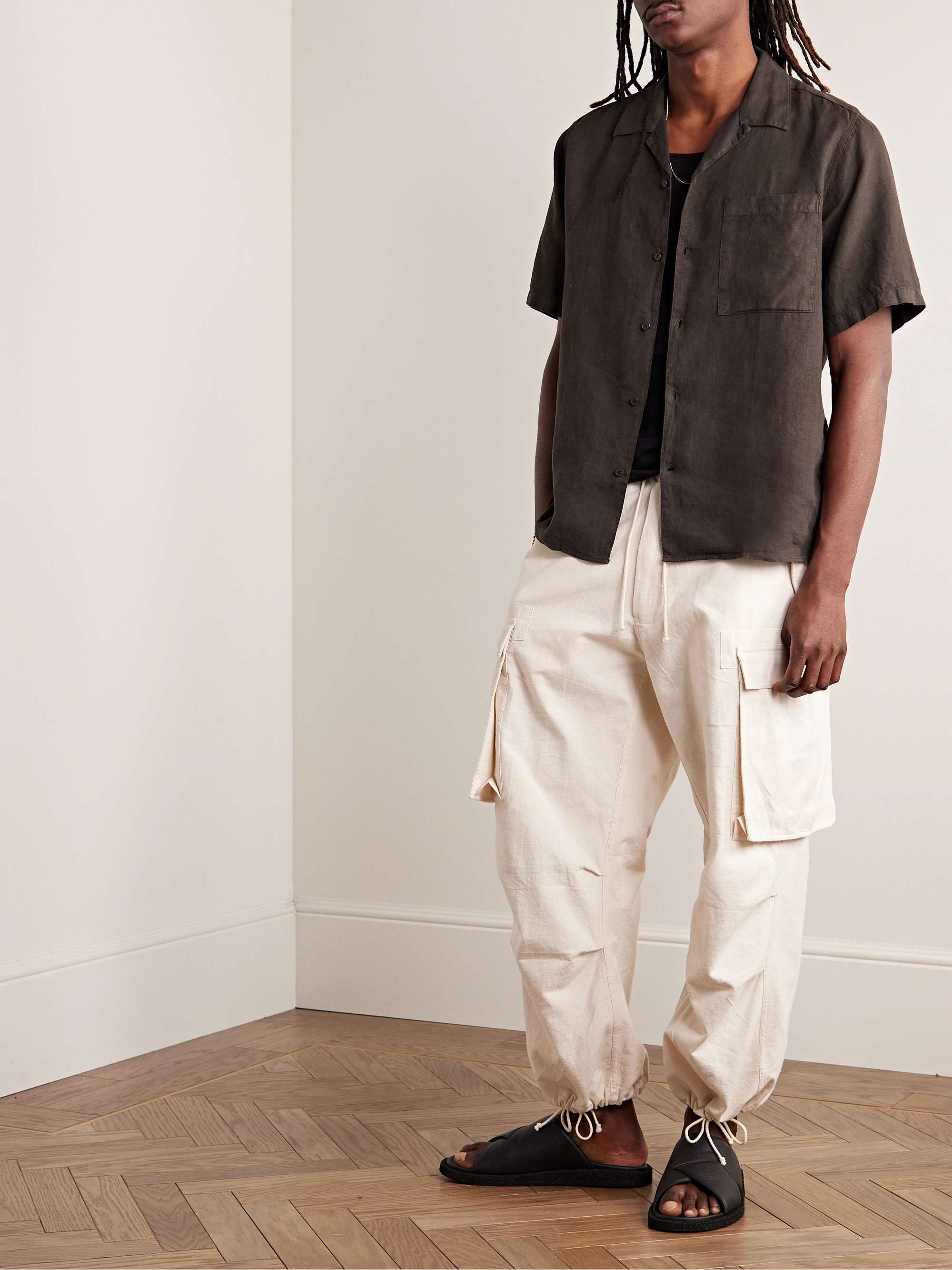 NN07 Julio 5029 Convertible-Collar Linen Shirt