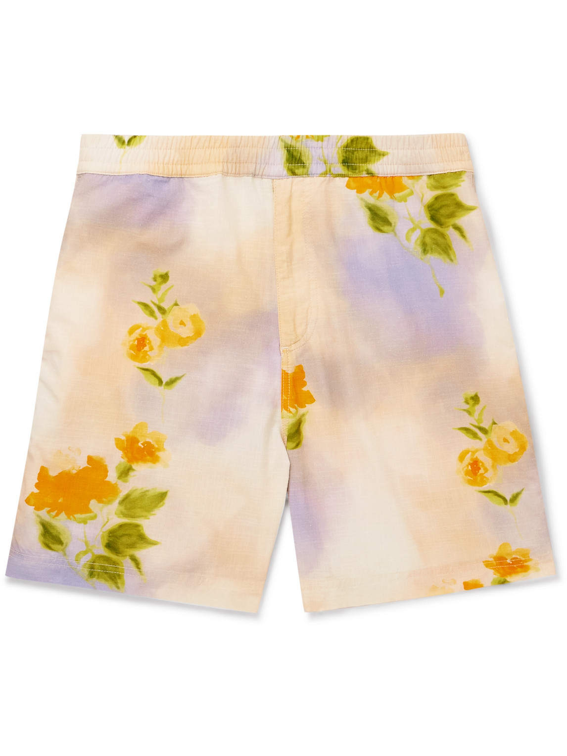 Warren 5210 Straight-Leg Printed Cotton and Lyocell-Blend Shorts