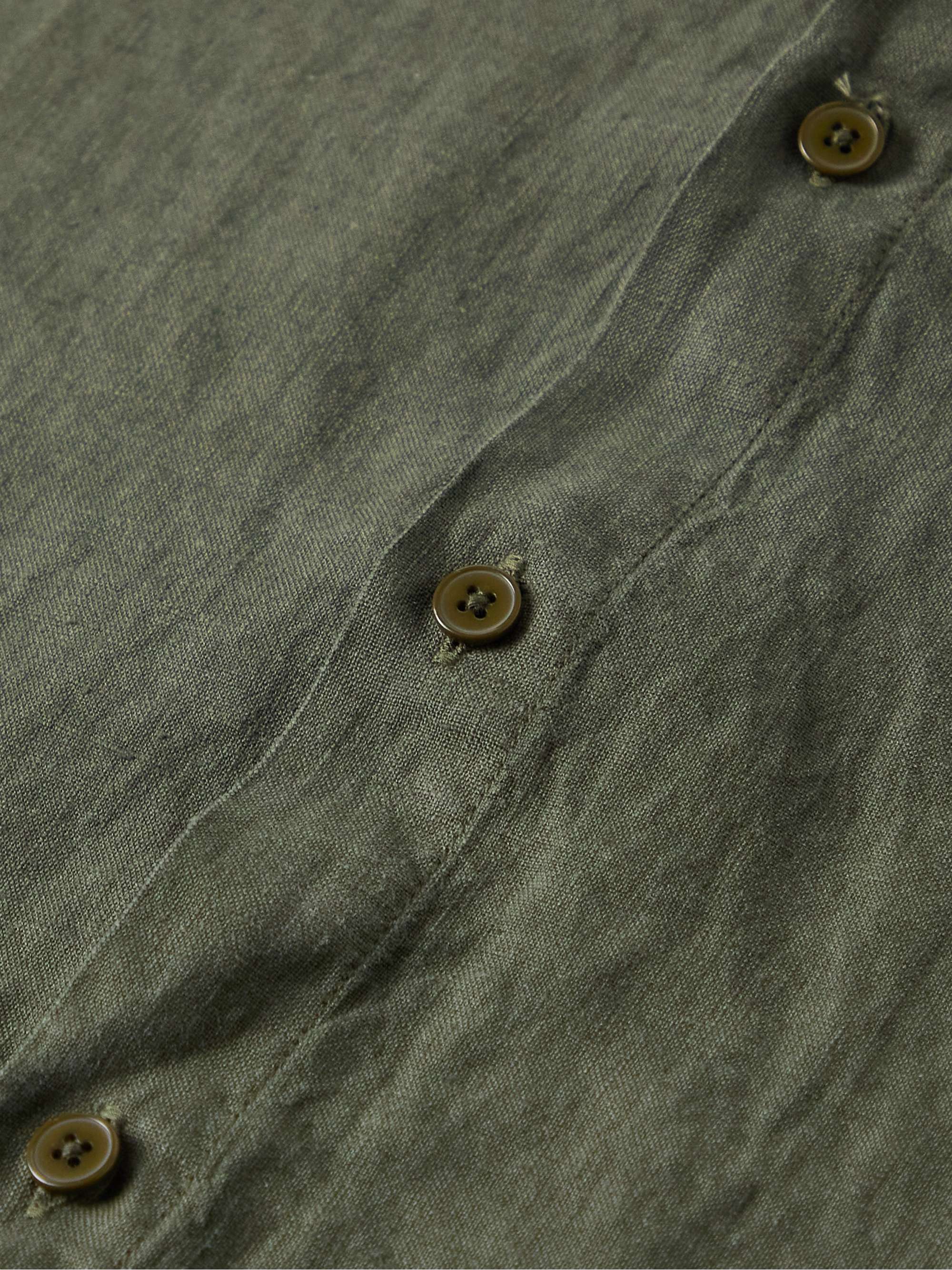 NN07 Arne Button-Down Collar Linen Shirt