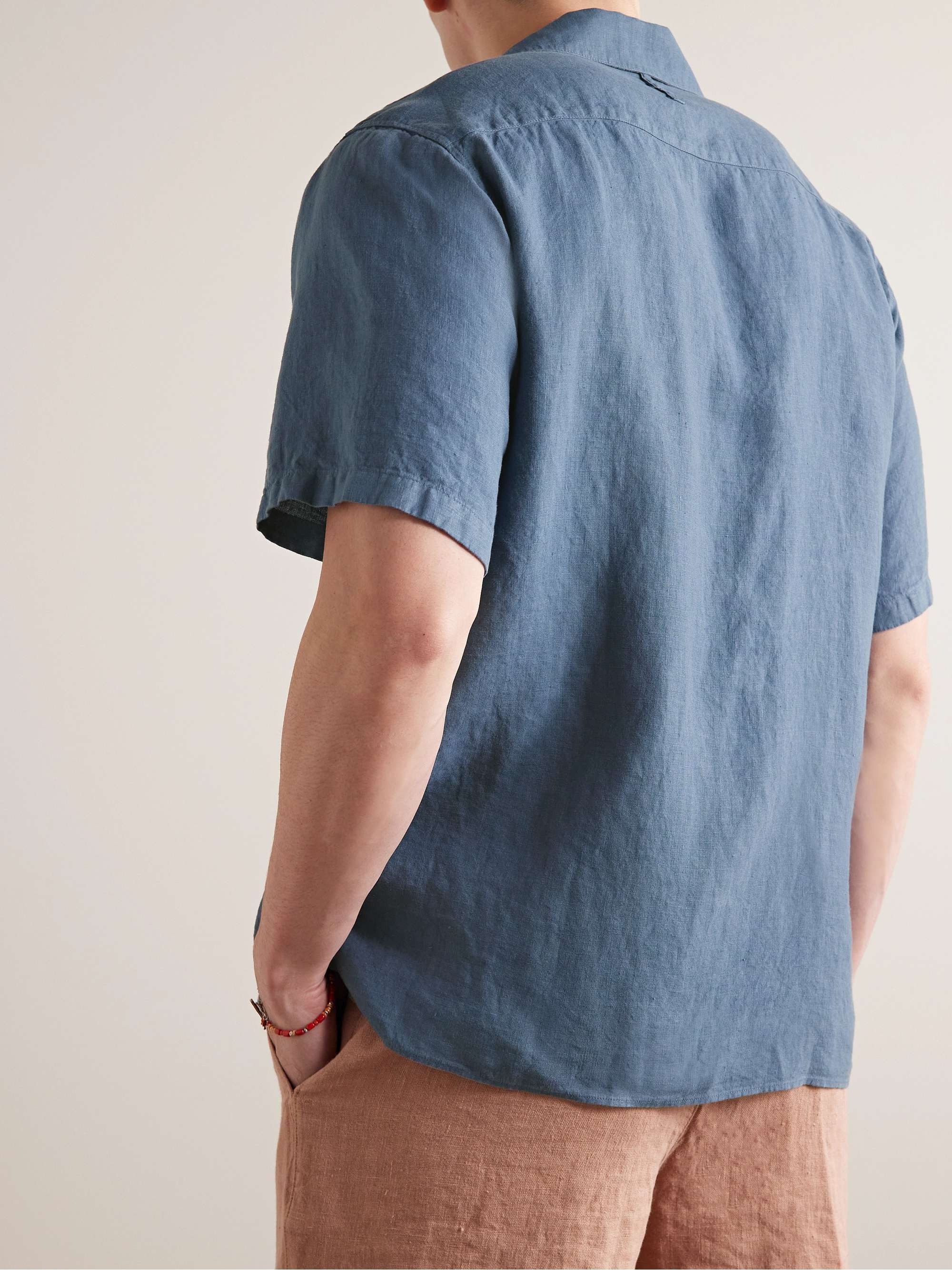 NN07 Julio 5029 Convertible-Collar Linen Shirt