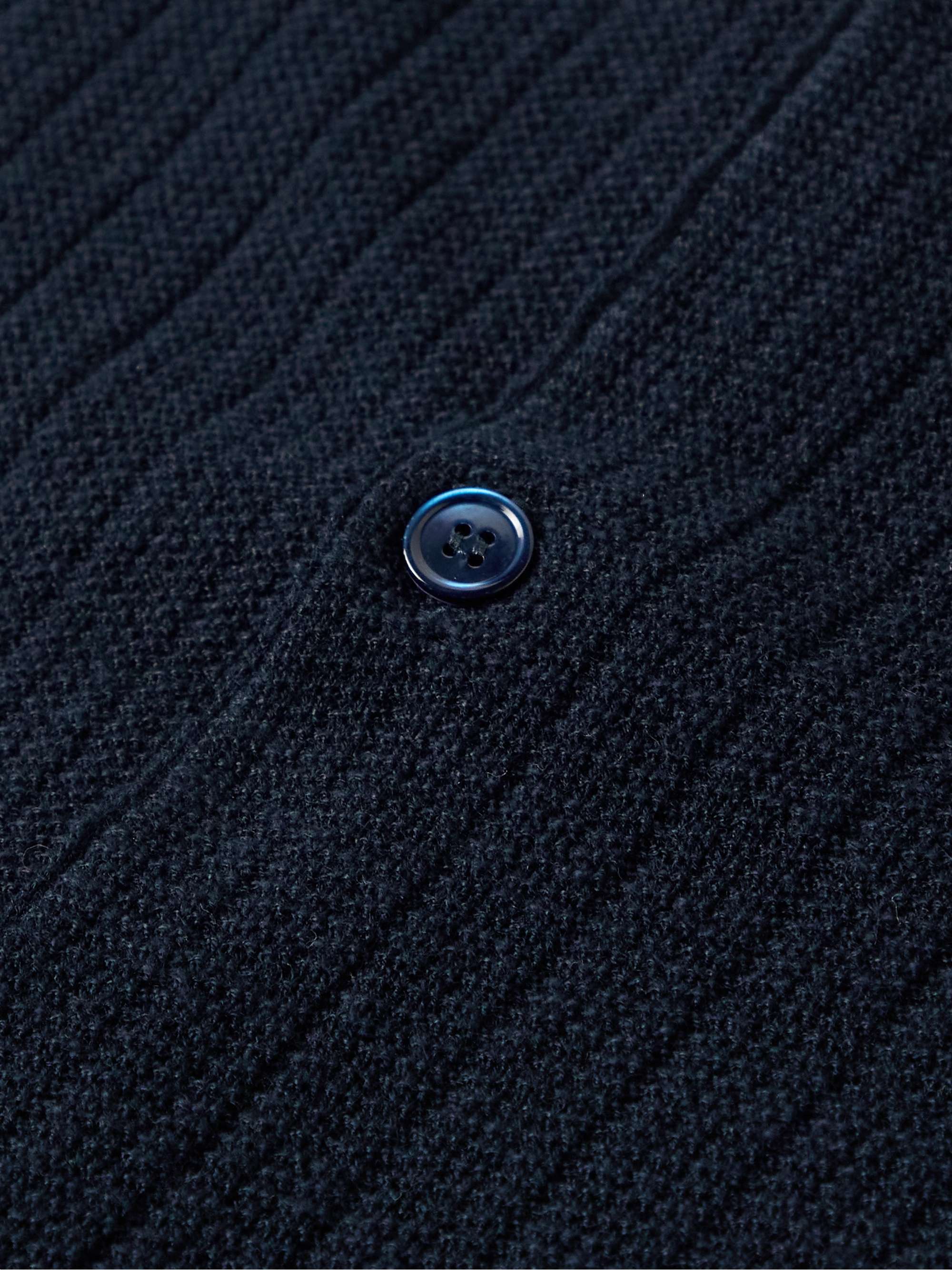NN07 Nolan Ribbed Cotton-Blend Polo Shirt