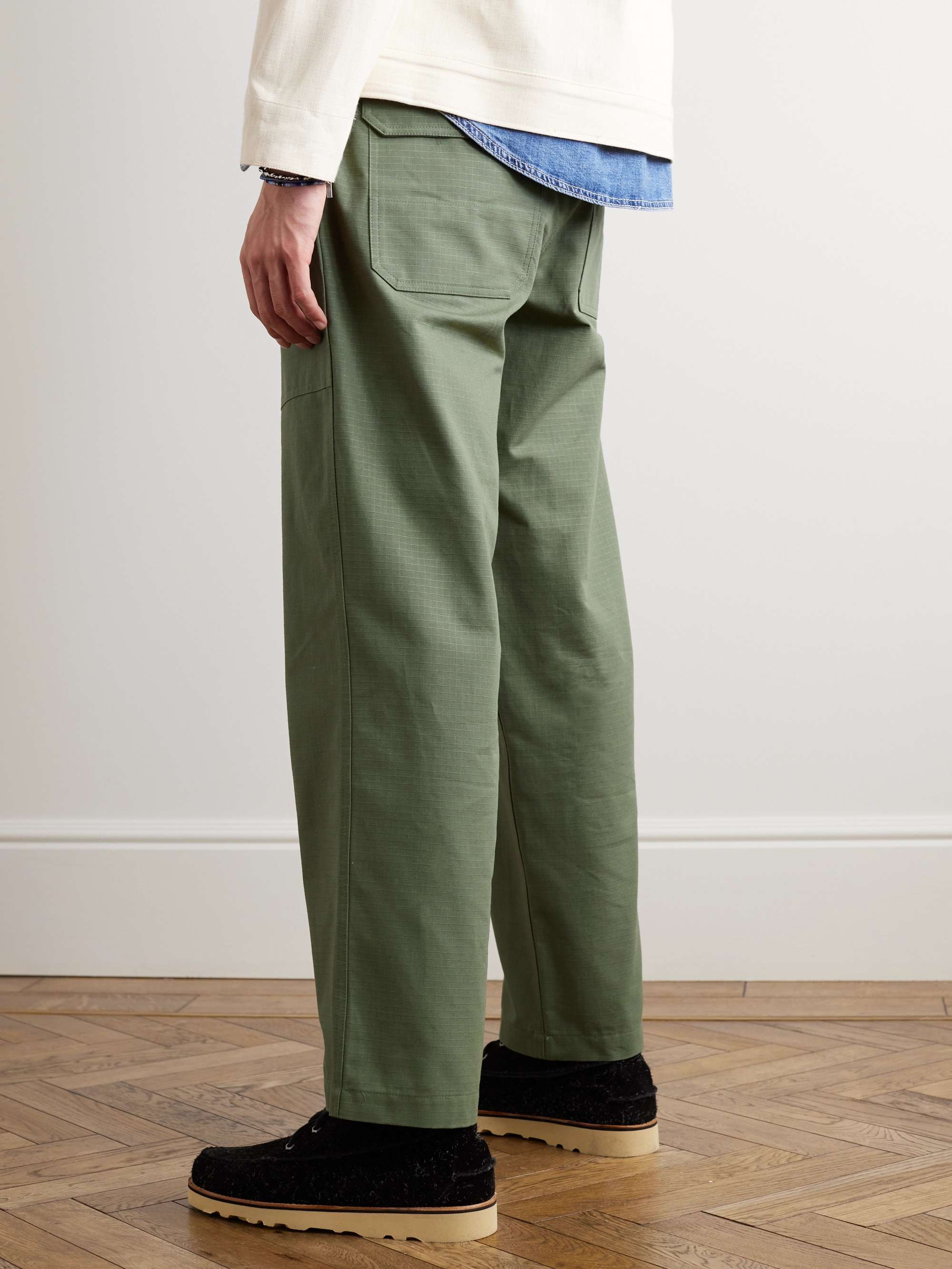 RANDY'S GARMENTS Straight-Leg Cotton-Blend Twill Trousers