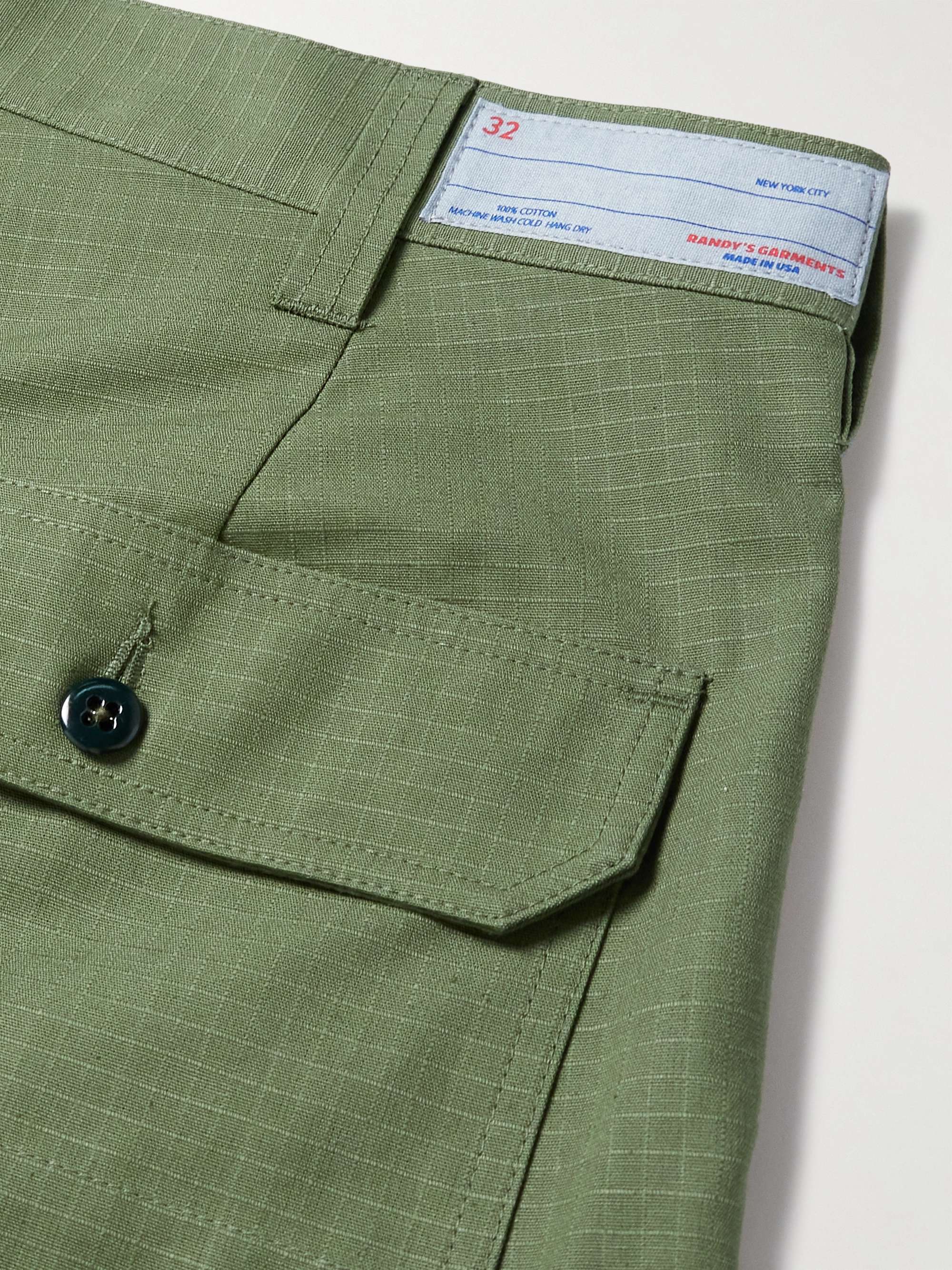 RANDY'S GARMENTS Straight-Leg Cotton-Blend Twill Trousers