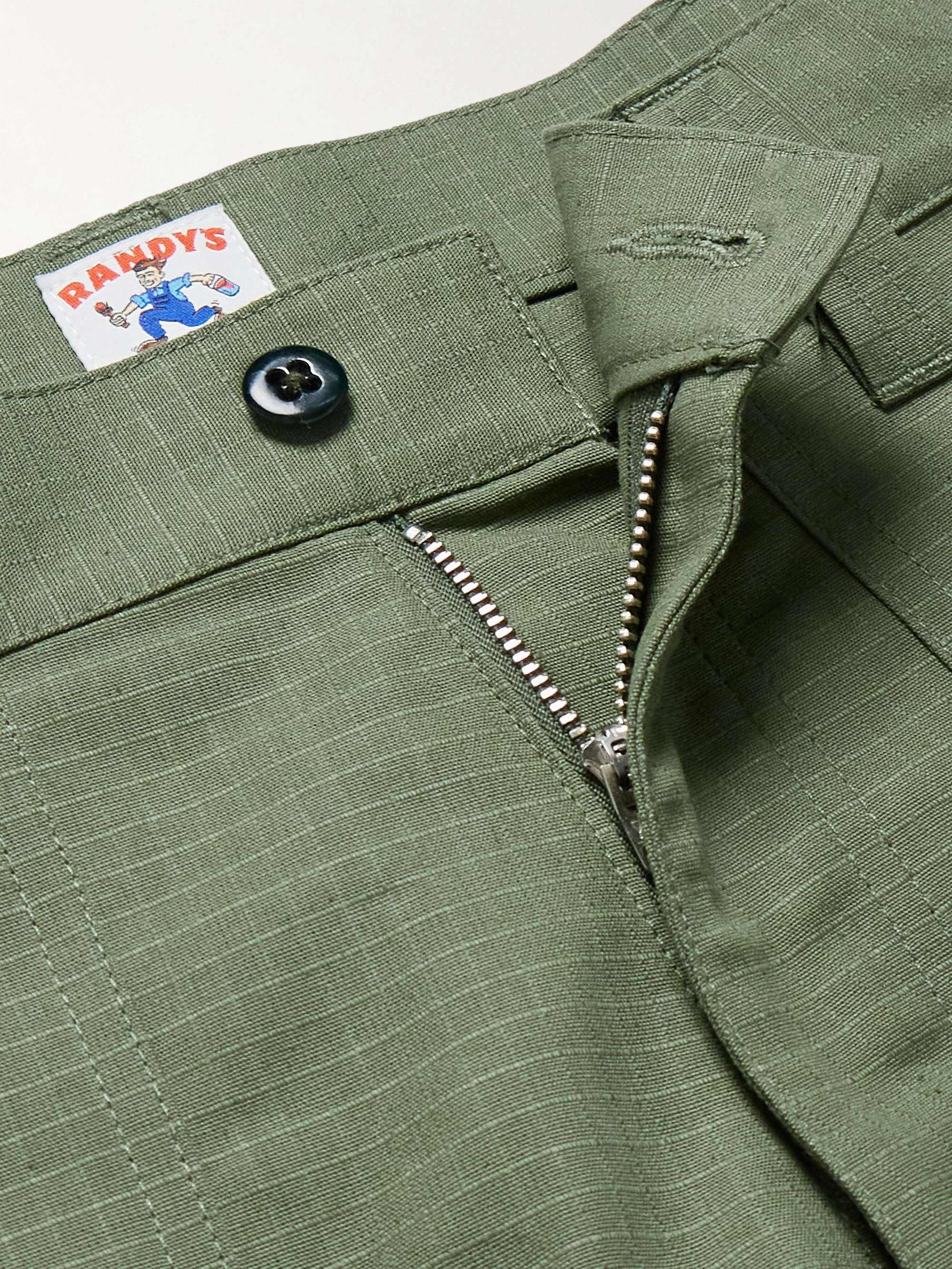 RANDY'S GARMENTS Straight-Leg Cotton-Blend Twill Trousers