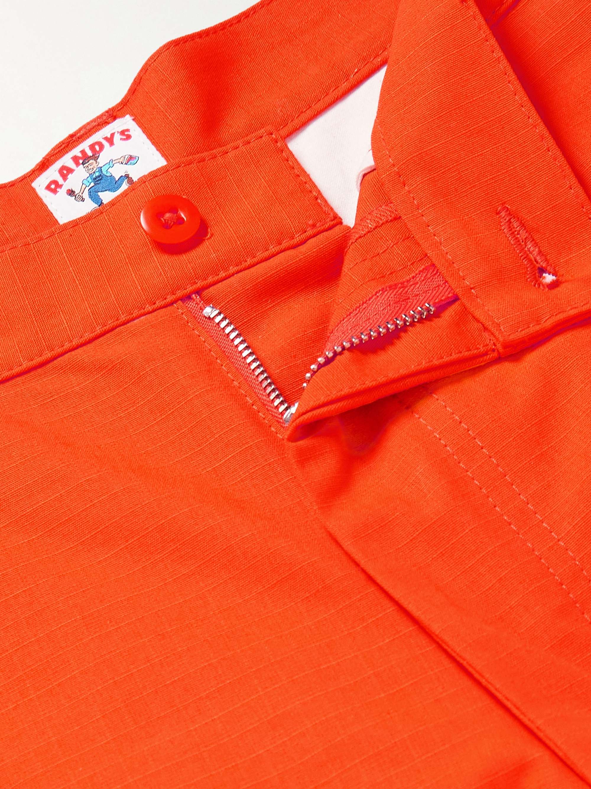 RANDY'S GARMENTS Straight-Leg Mesh-Panelled Cotton-Ripstop Cargo Trousers