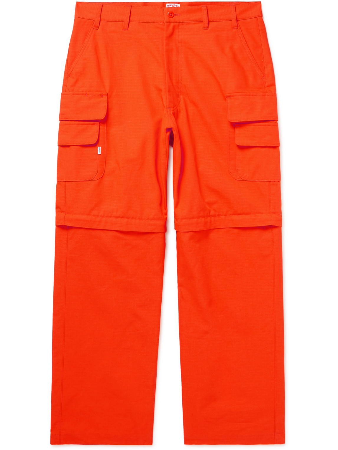 Straight-Leg Mesh-Panelled Cotton-Ripstop Cargo Trousers