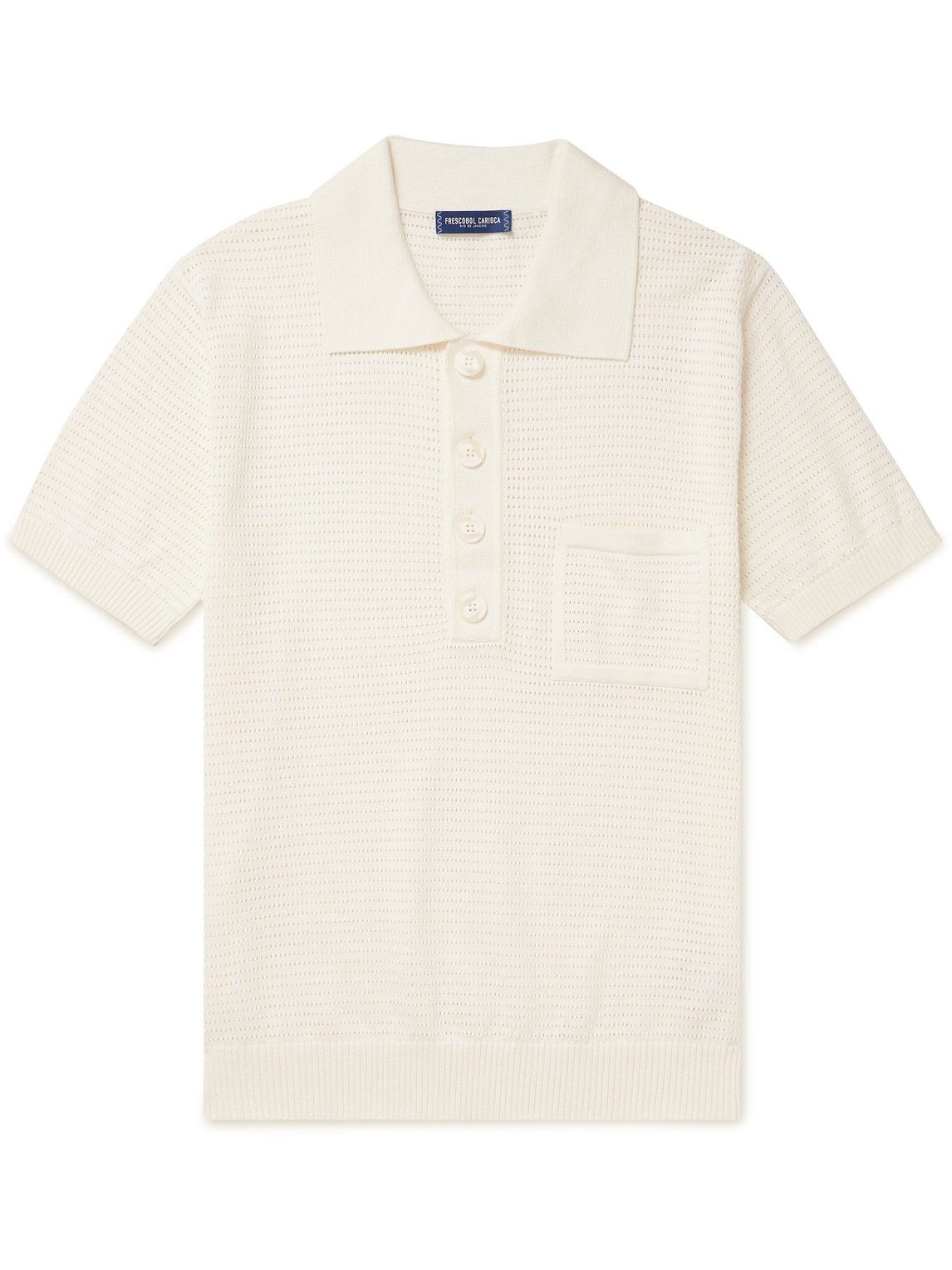 Clemente Pointelle-Knit Cotton Polo Shirt