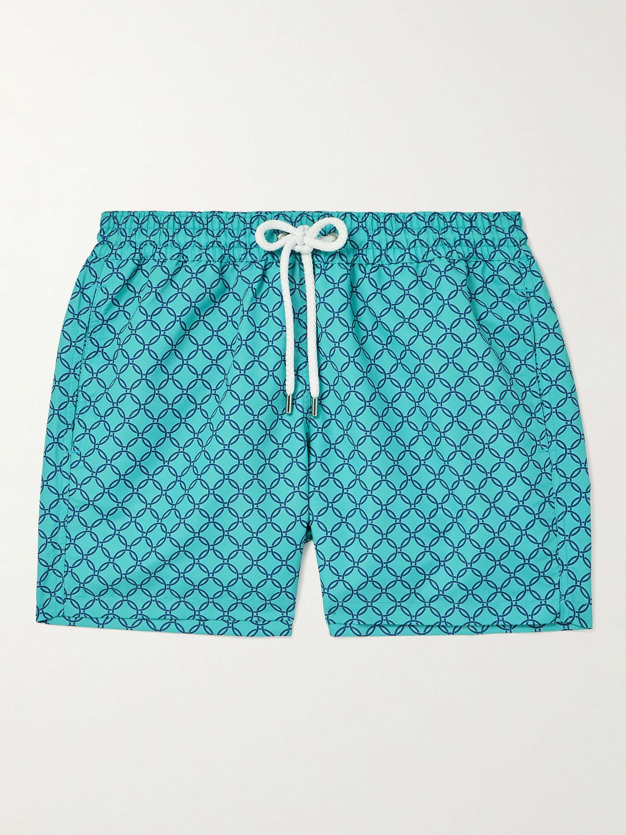 FRESCOBOL CARIOCA Straight-Leg Mid-Length Printed Swim Shorts for Men