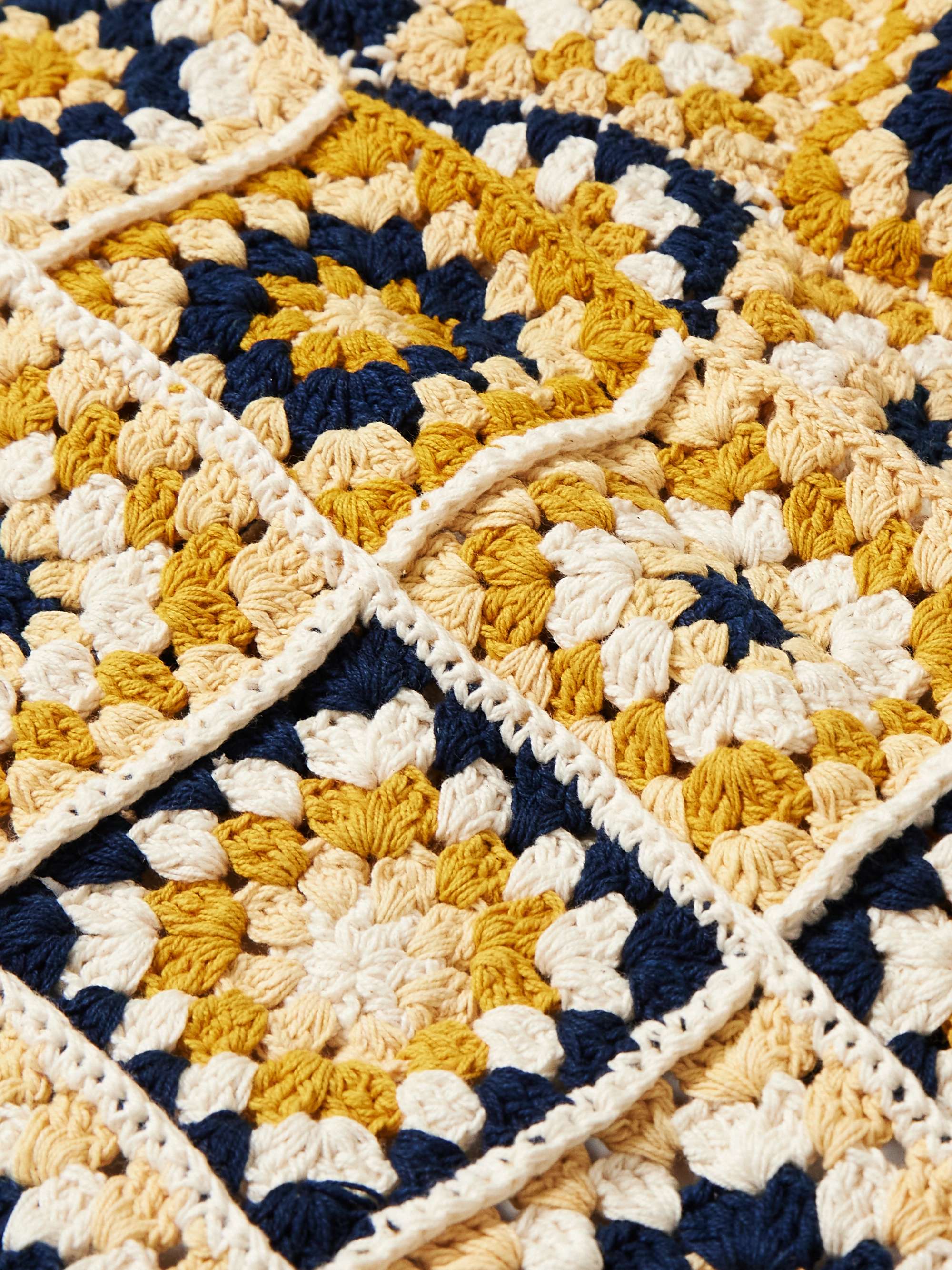 Piece Crochet-Knit Organic Cotton Scarf