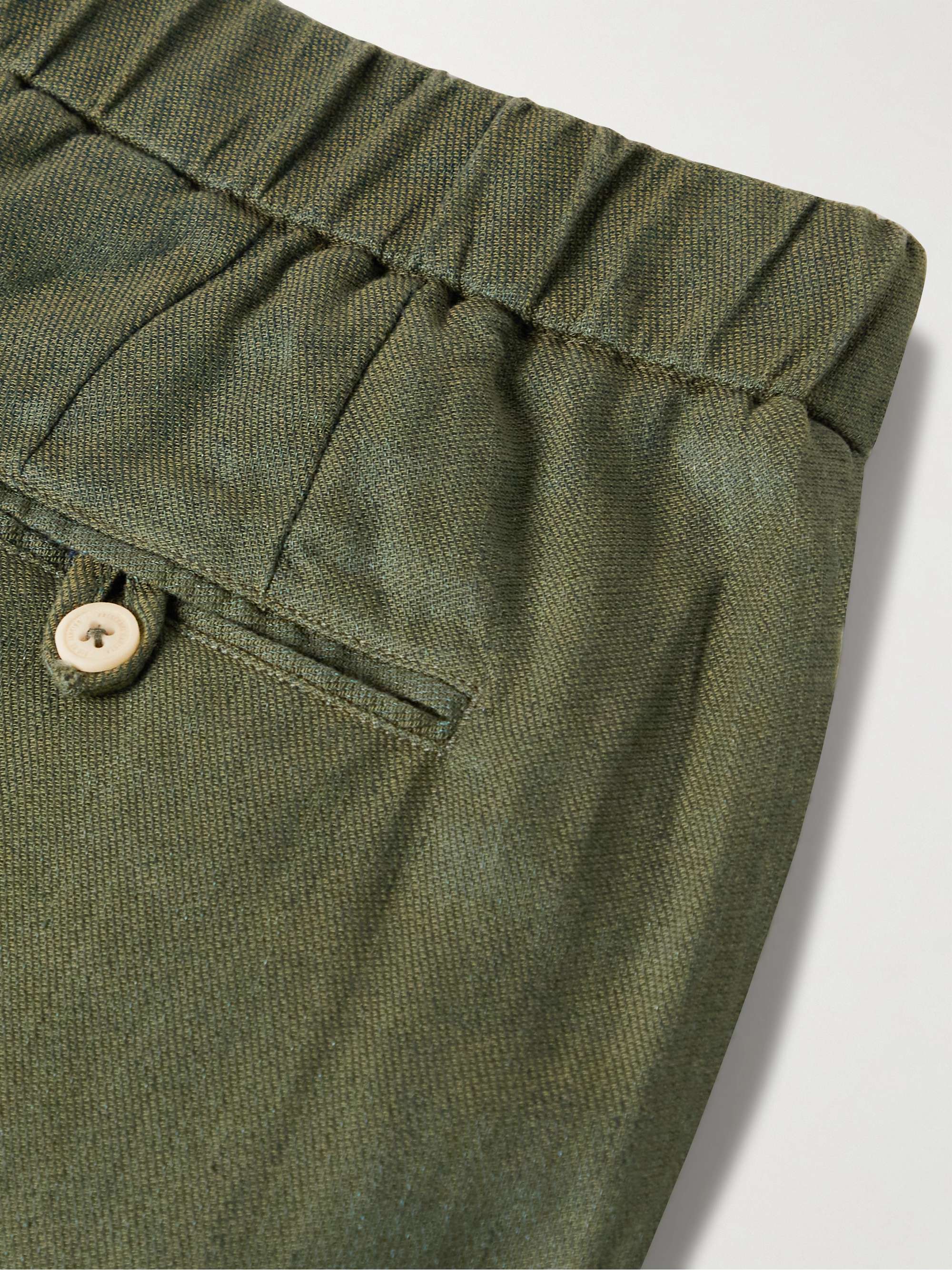 FRESCOBOL CARIOCA Linen and Cotton-Blend Drawstring Trousers