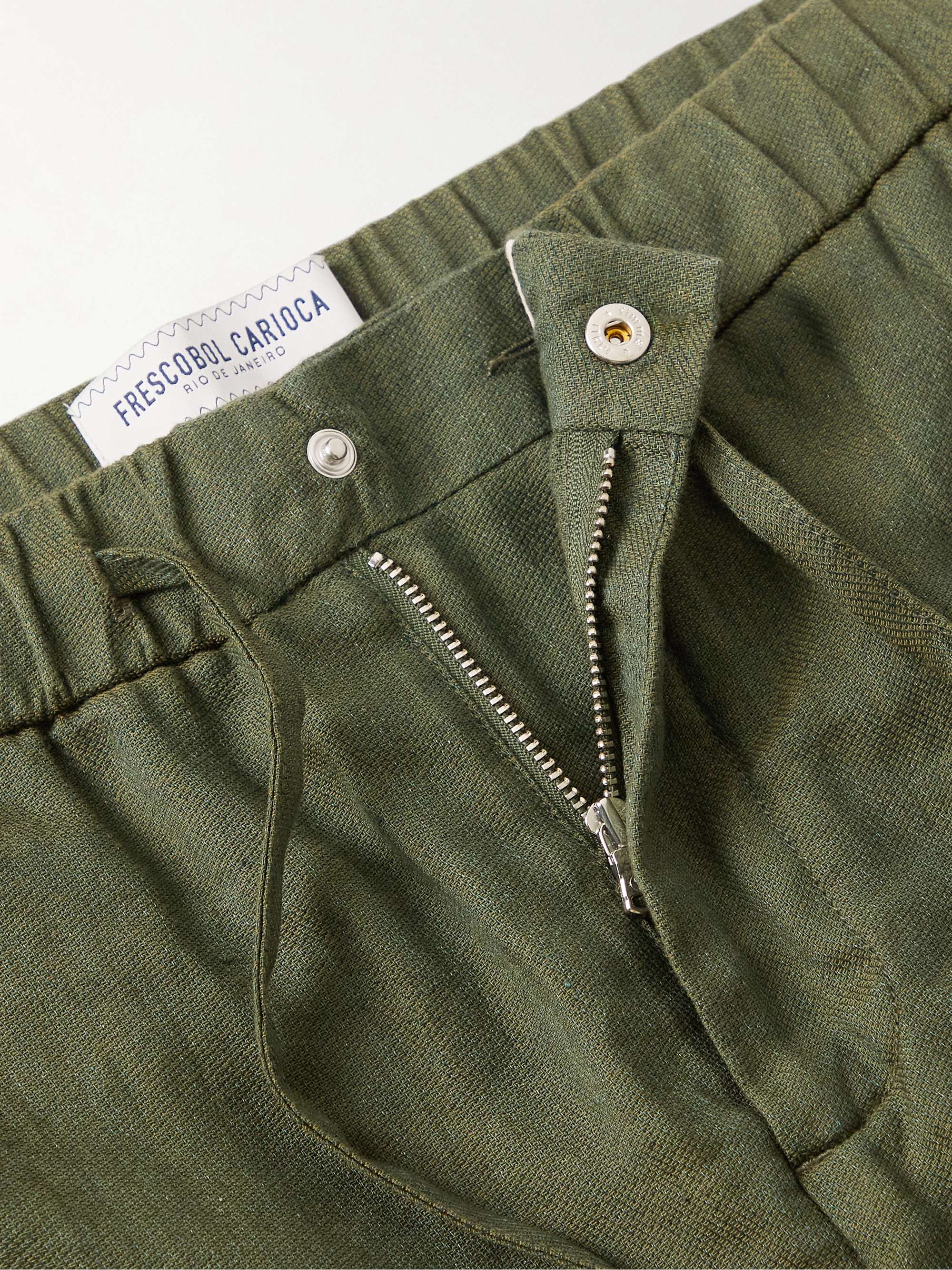 FRESCOBOL CARIOCA Linen and Cotton-Blend Drawstring Trousers