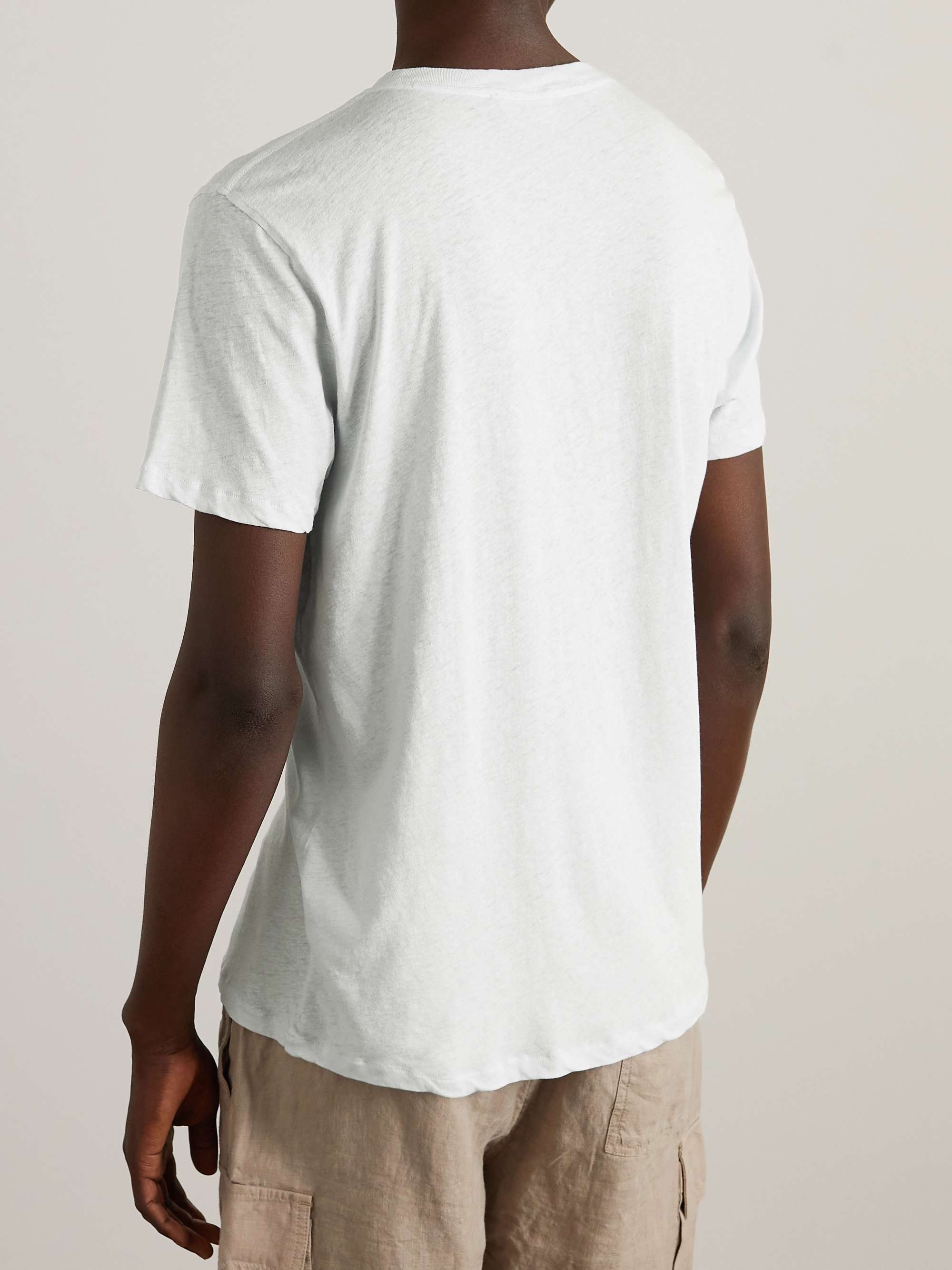 FRESCOBOL CARIOCA Lucio Cotton and Linen-Blend Jersey T-Shirt for Men ...