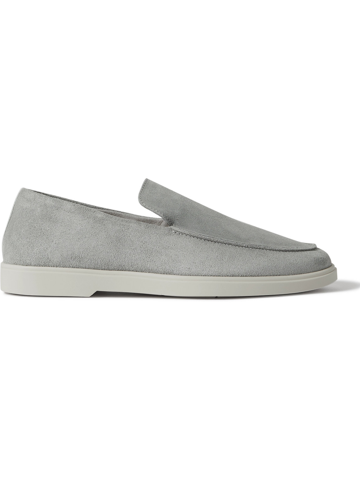Miguel Leather-Trimmed Suede Loafers