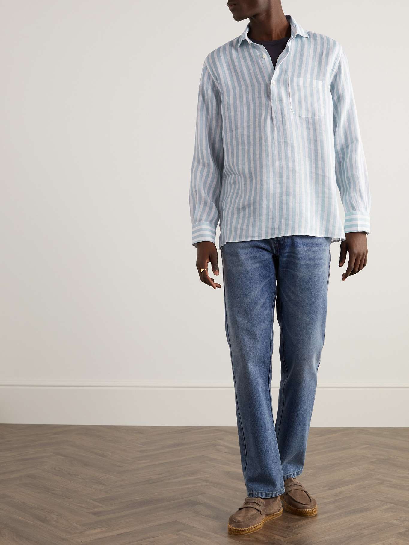 FRESCOBOL CARIOCA Porto Striped Linen Shirt for Men | MR PORTER