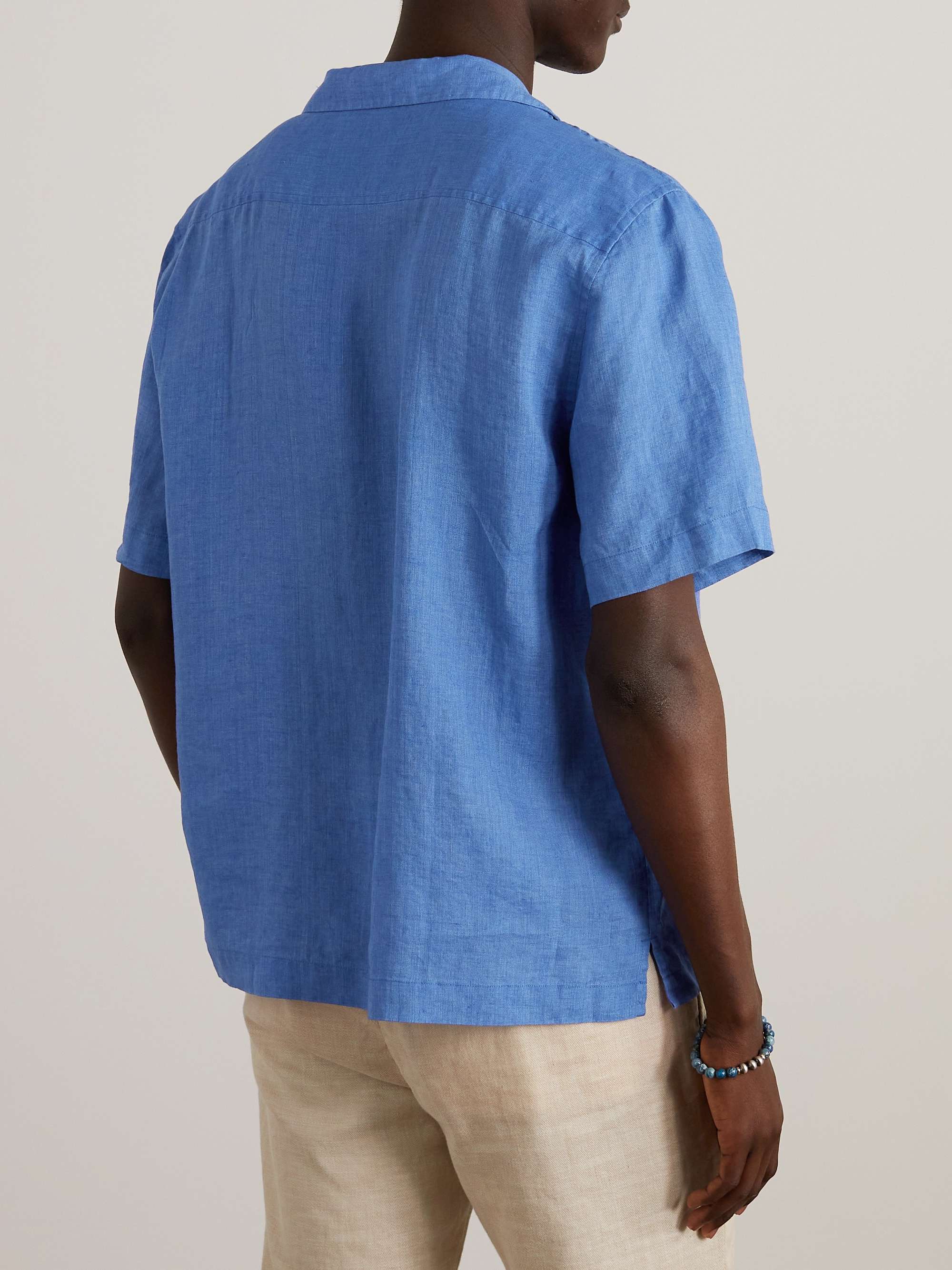 FRESCOBOL CARIOCA Angelo Camp-Collar Linen Shirt for Men | MR PORTER