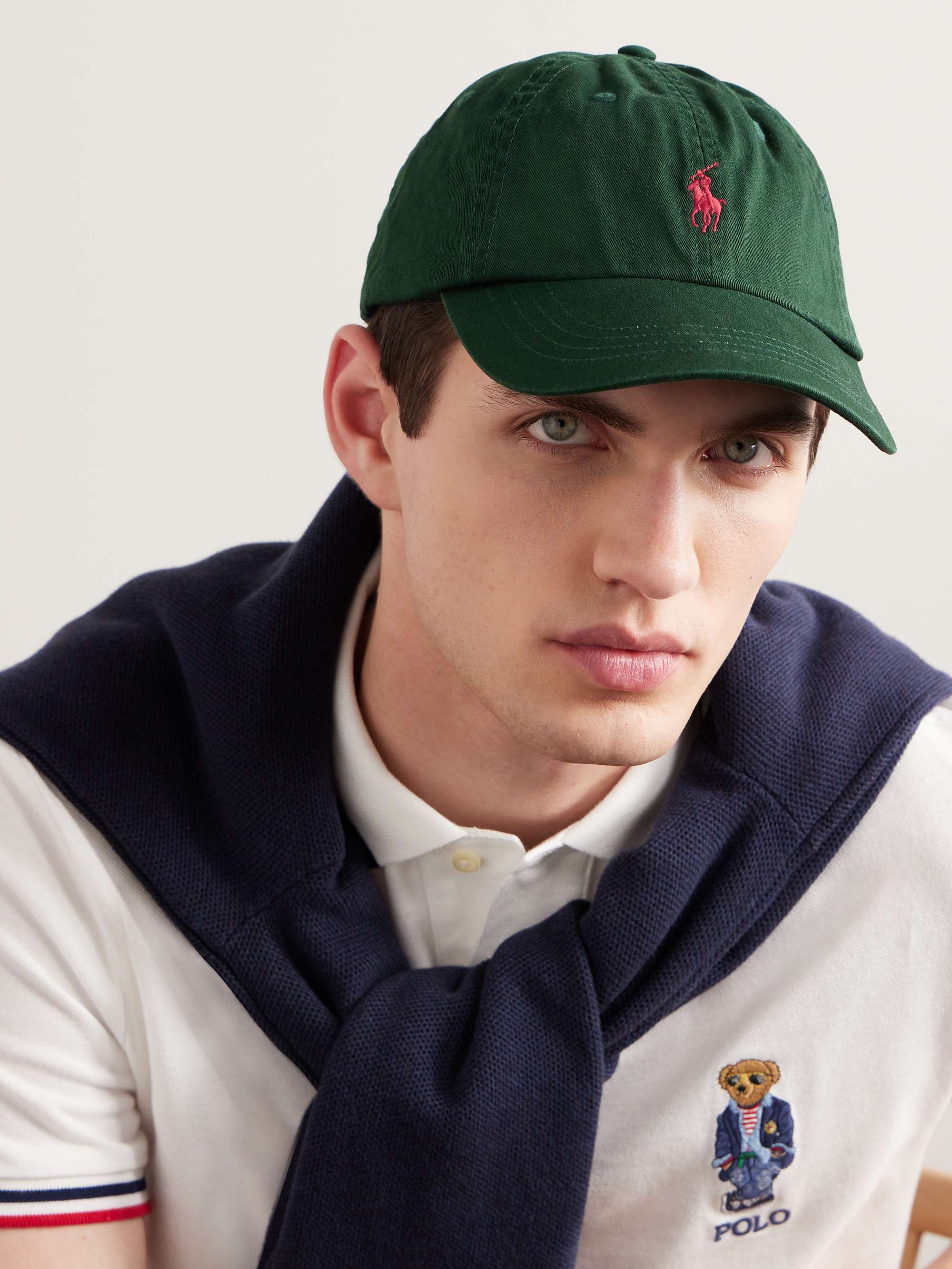 POLO RALPH LAUREN Logo-Embroidered Cotton-Twill Baseball Cap for Men ...