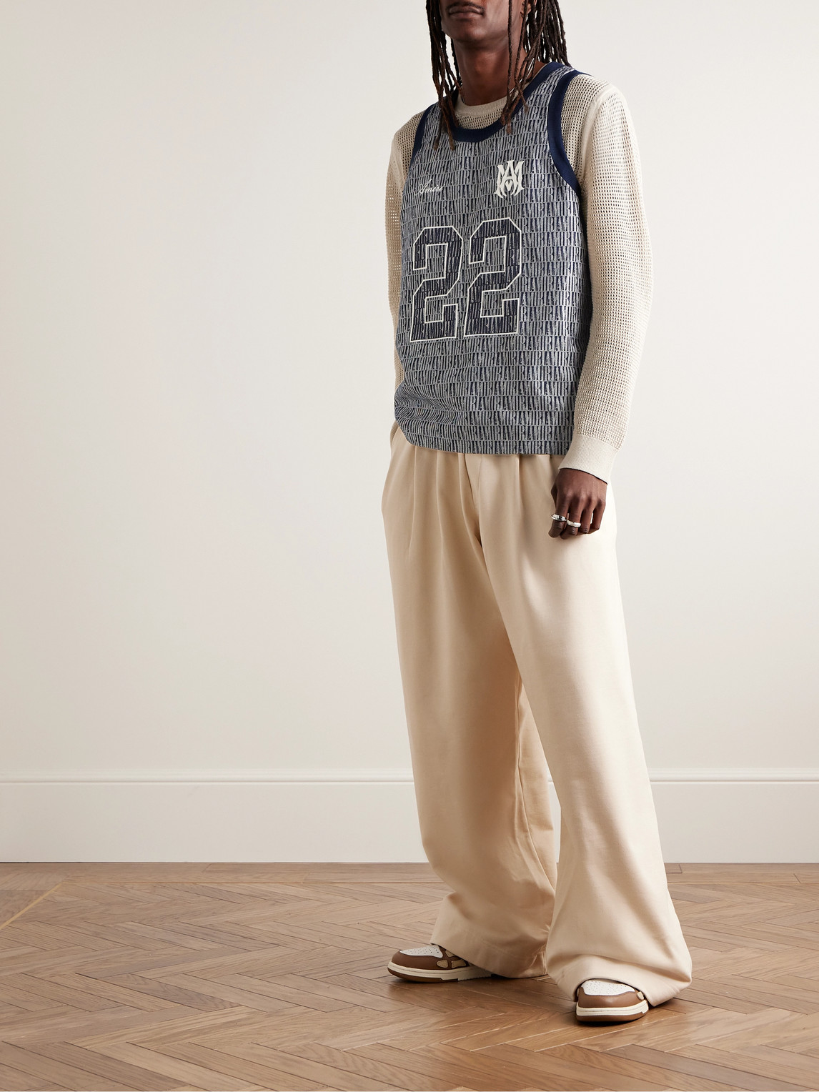 Logo-Embroidered Cotton-Jacquard Tank Top — 2