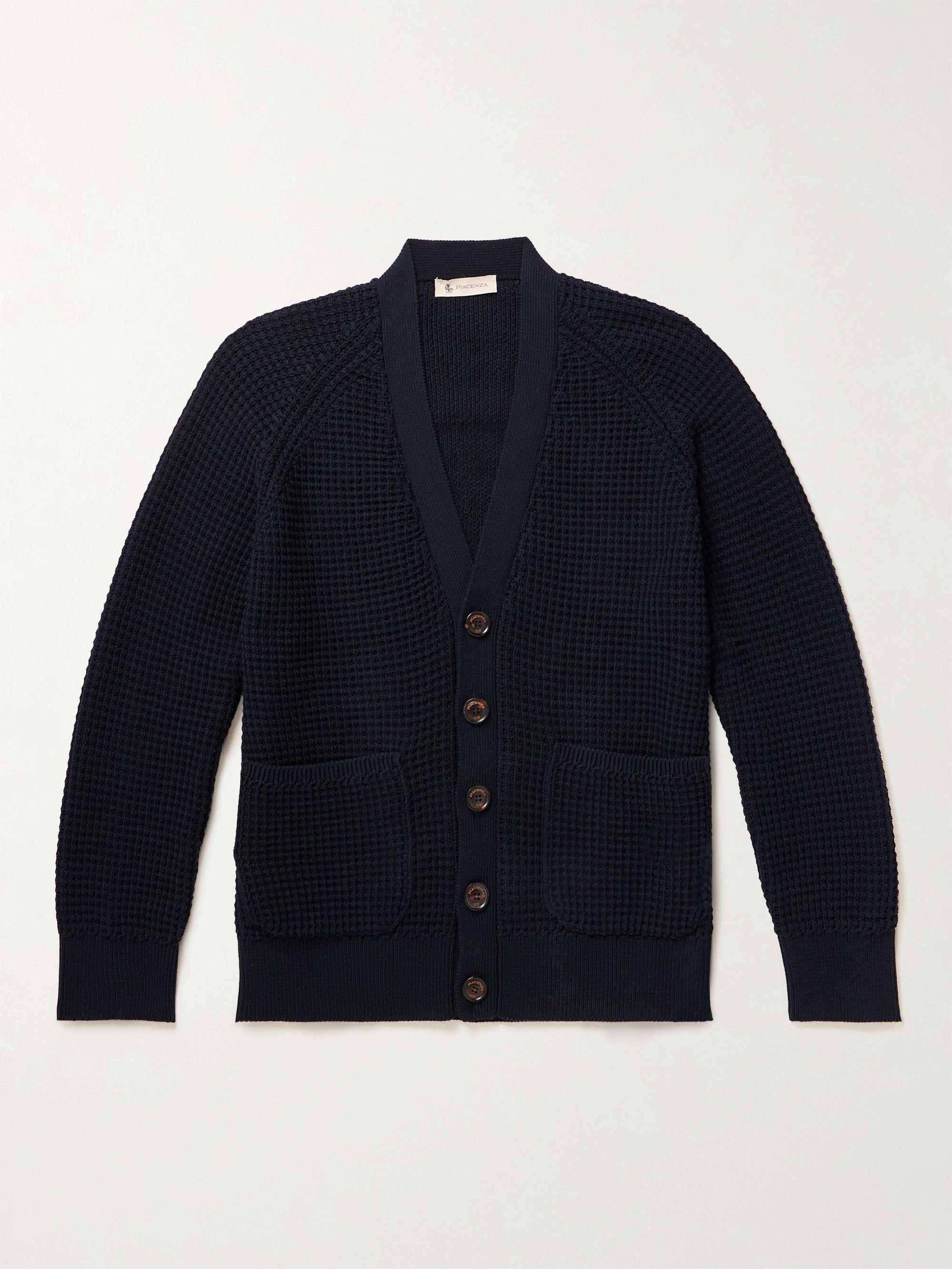 PIACENZA 1733 Waffle-Knit Cotton Cardigan for Men | MR PORTER