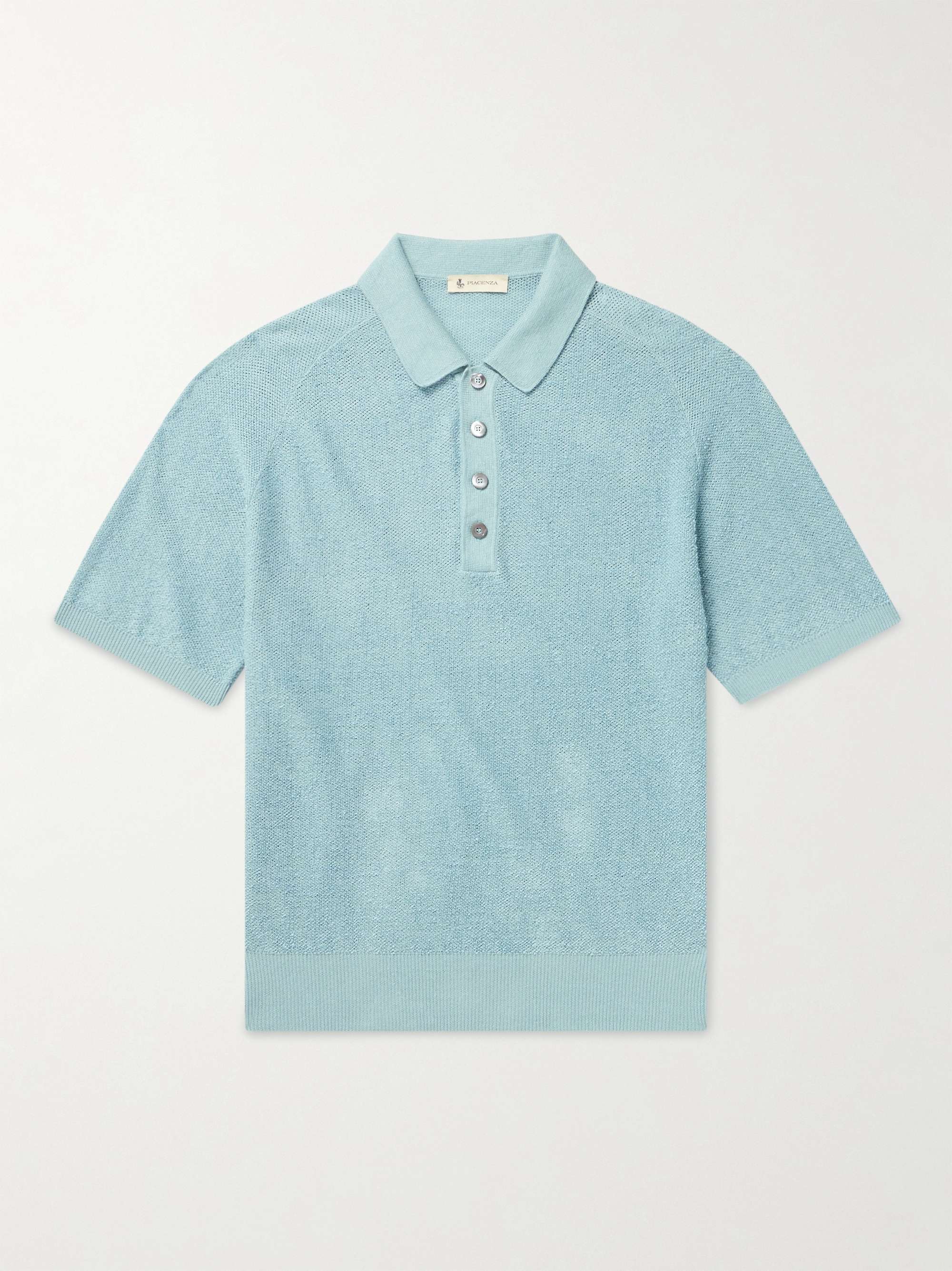 1733 Cotton-Blend Men Shirt MR | Linen PIACENZA PORTER Open-Knit and Polo for