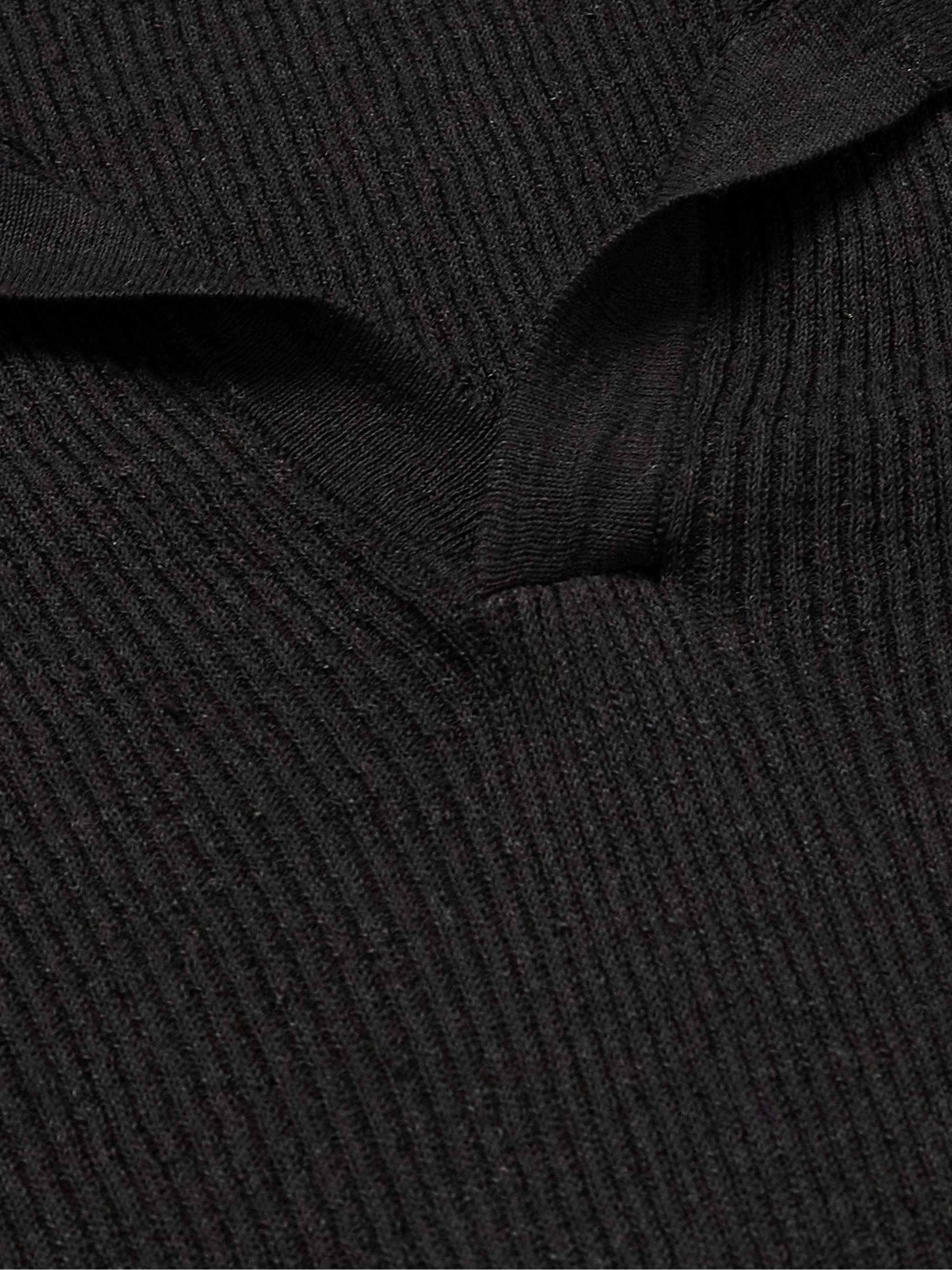 JAMES PERSE Ribbed Linen-Blend Polo Shirt for Men | MR PORTER