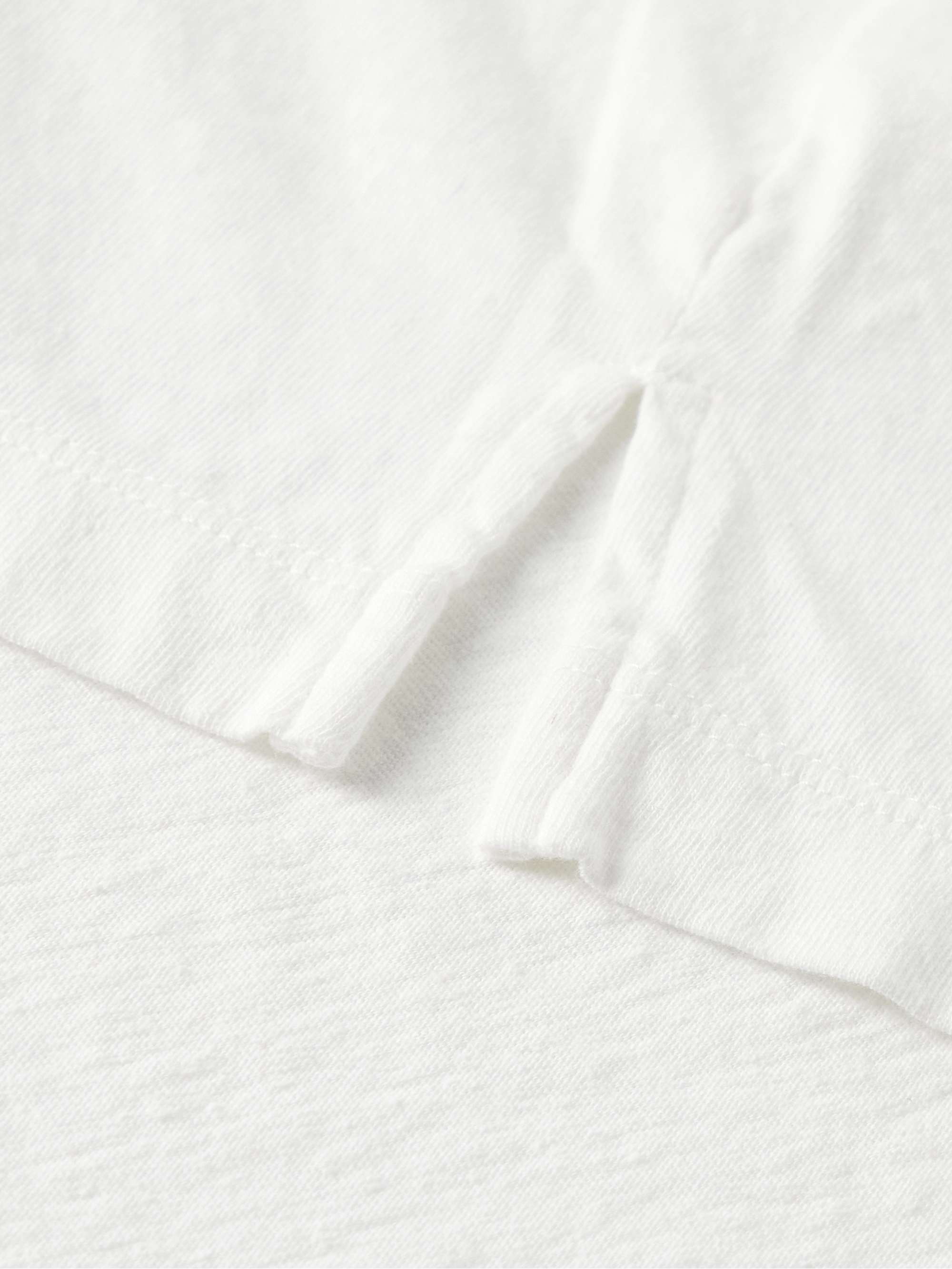 JAMES PERSE Slub Cotton and Linen-Blend Jersey Polo Shirt