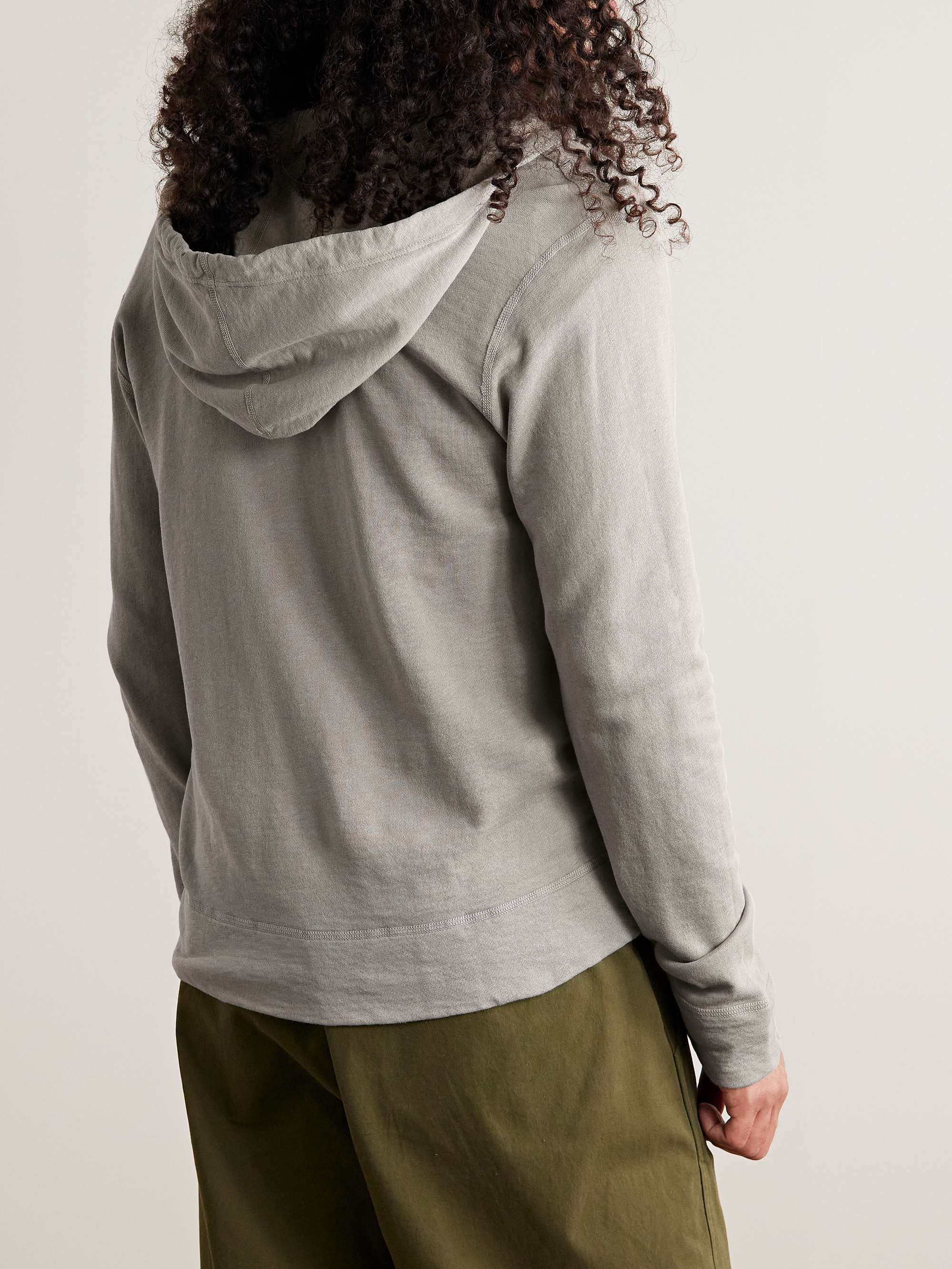 JAMES PERSE Supima Cotton-Jersey Zip-Up Hoodie