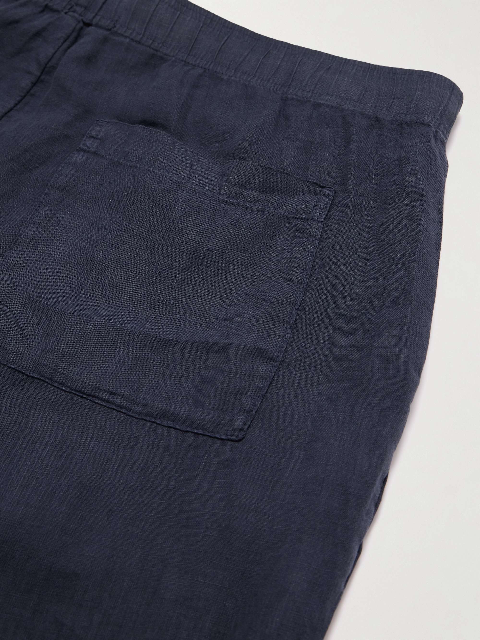 JAMES PERSE Garment-Dyed Straight-Leg Linen Trousers