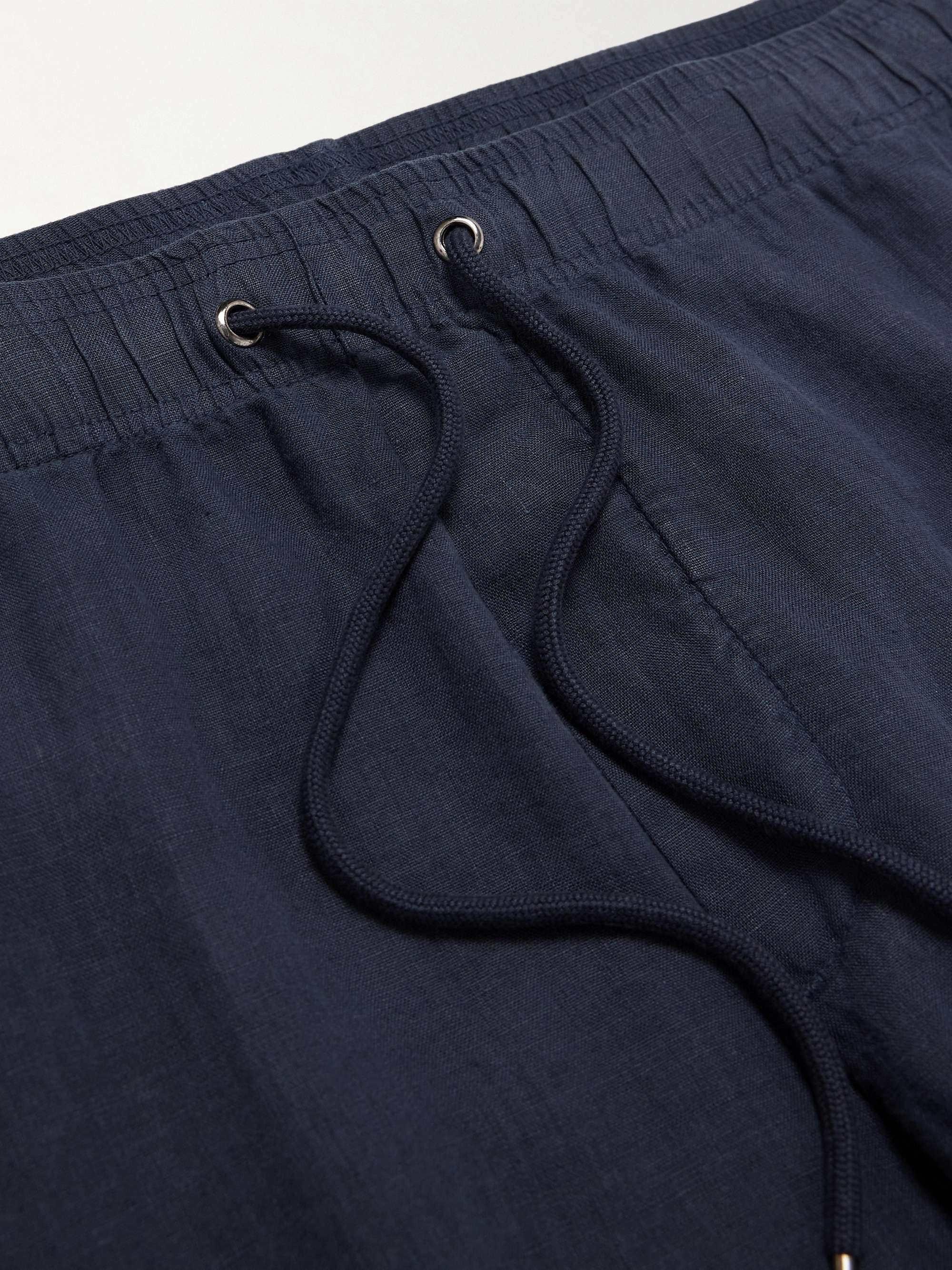 JAMES PERSE Garment-Dyed Straight-Leg Linen Trousers