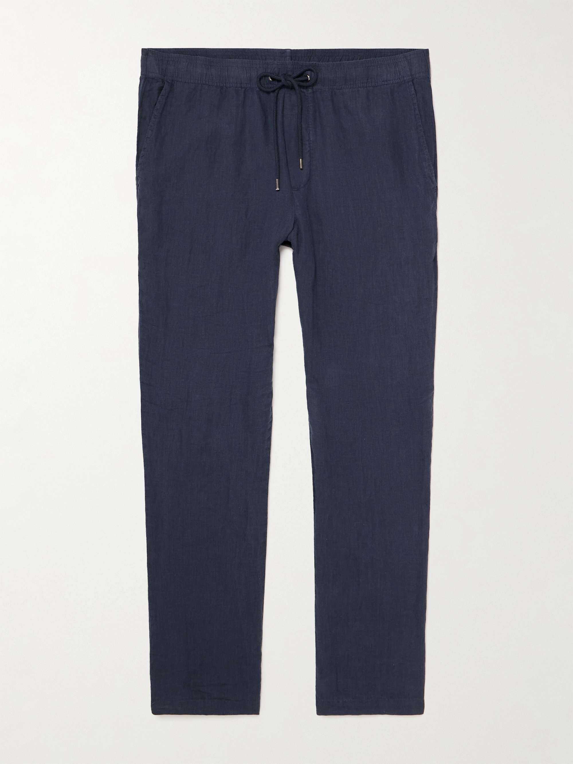 JAMES PERSE Garment-Dyed Straight-Leg Linen Trousers