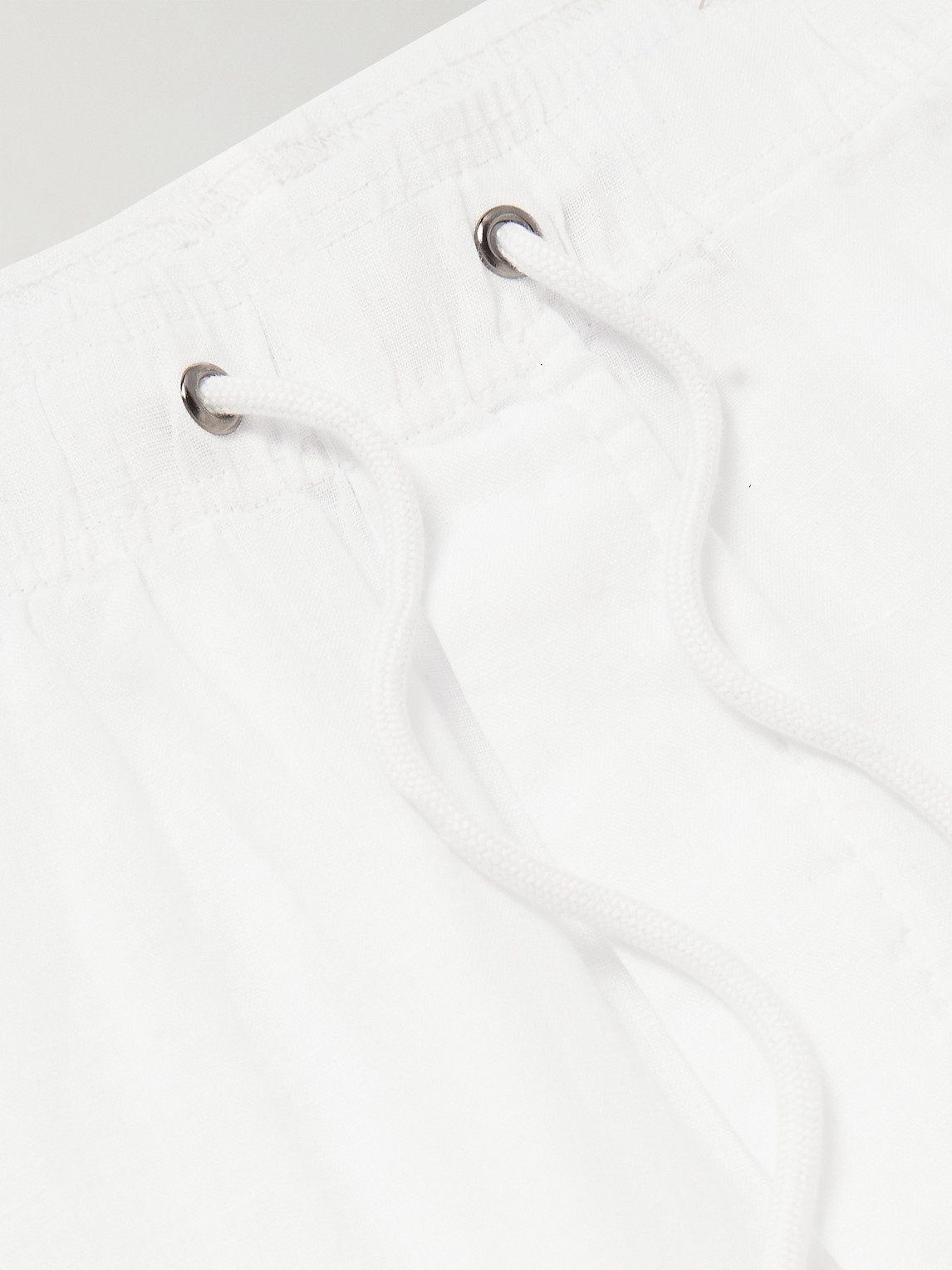 Garment-Dyed Straight-Leg Linen Trousers