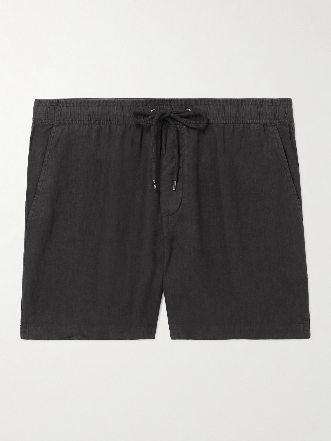 James Perse Straight-Leg Garment-Dyed Linen Drawstring Shorts - Men