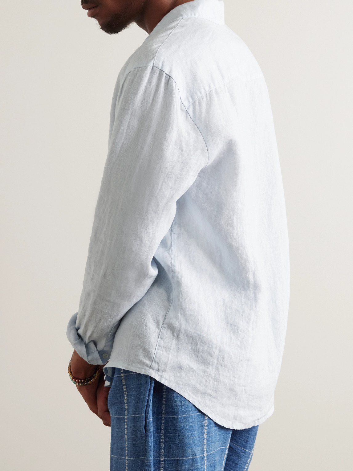  James Perse - Garment-dyed Linen Shirt - Men - Blue - 1 