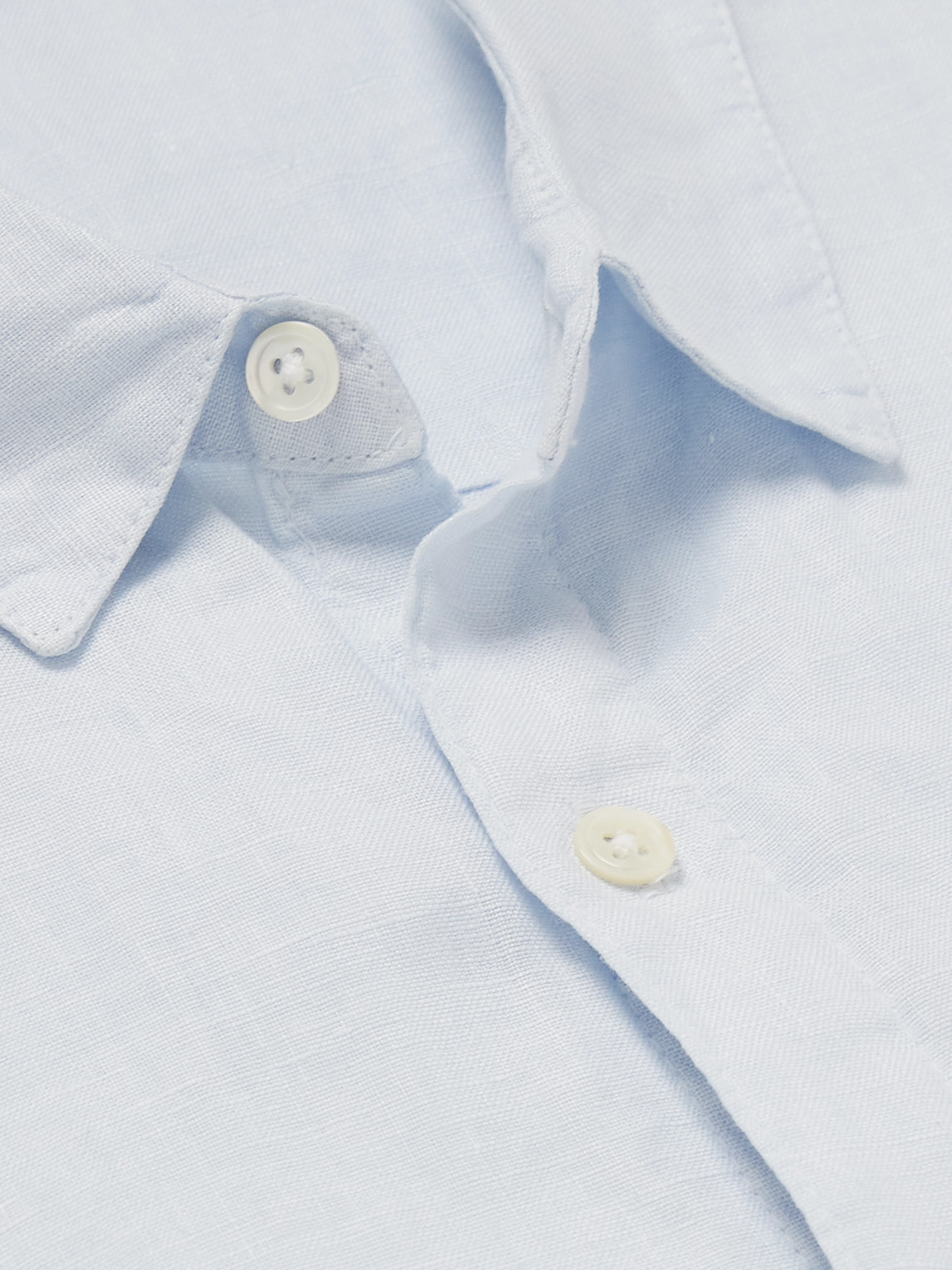  James Perse - Garment-dyed Linen Shirt - Men - Blue - 1 