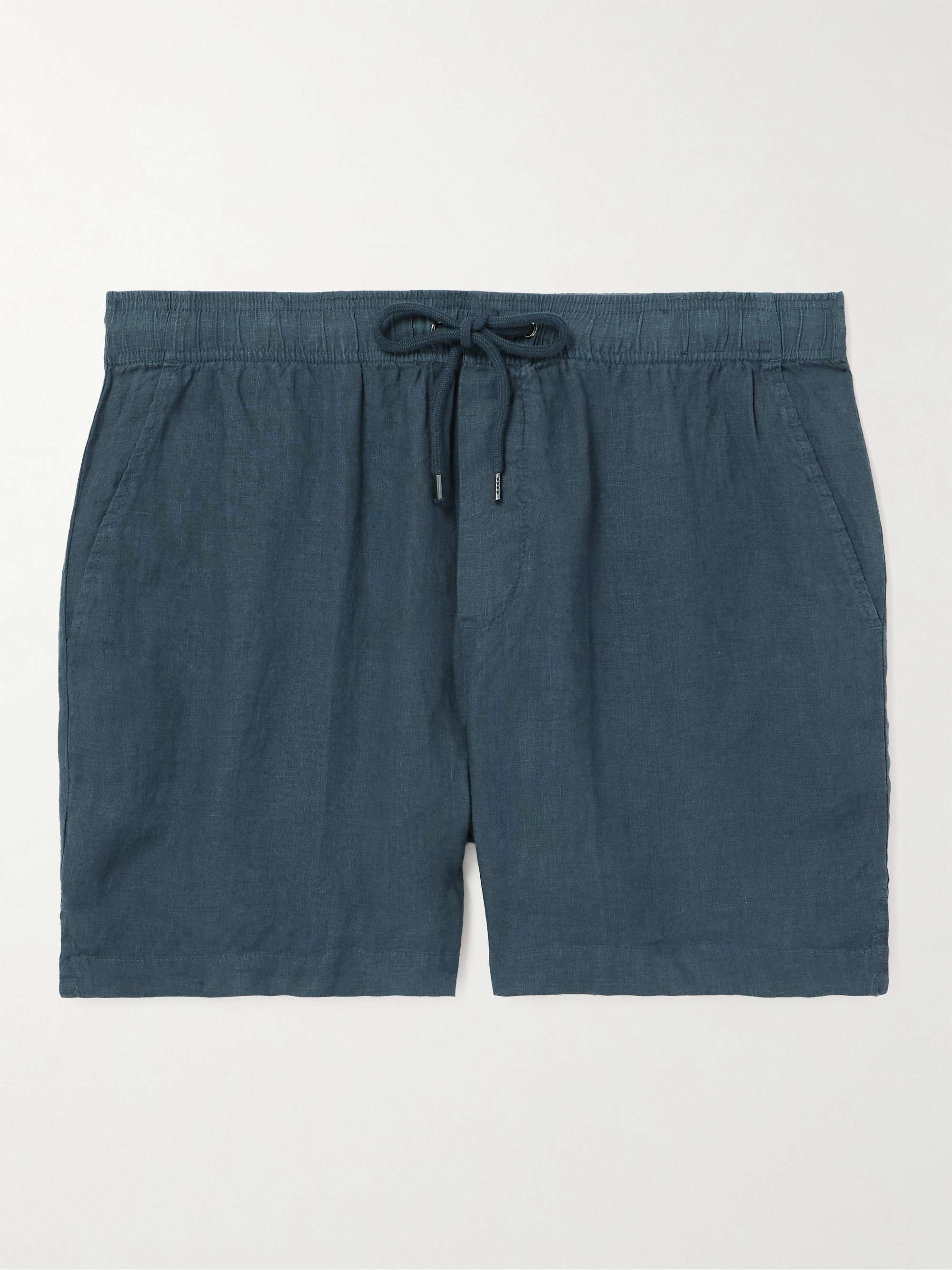 JAMES PERSE Straight-Leg Garment-Dyed Linen Drawstring Shorts | MR PORTER