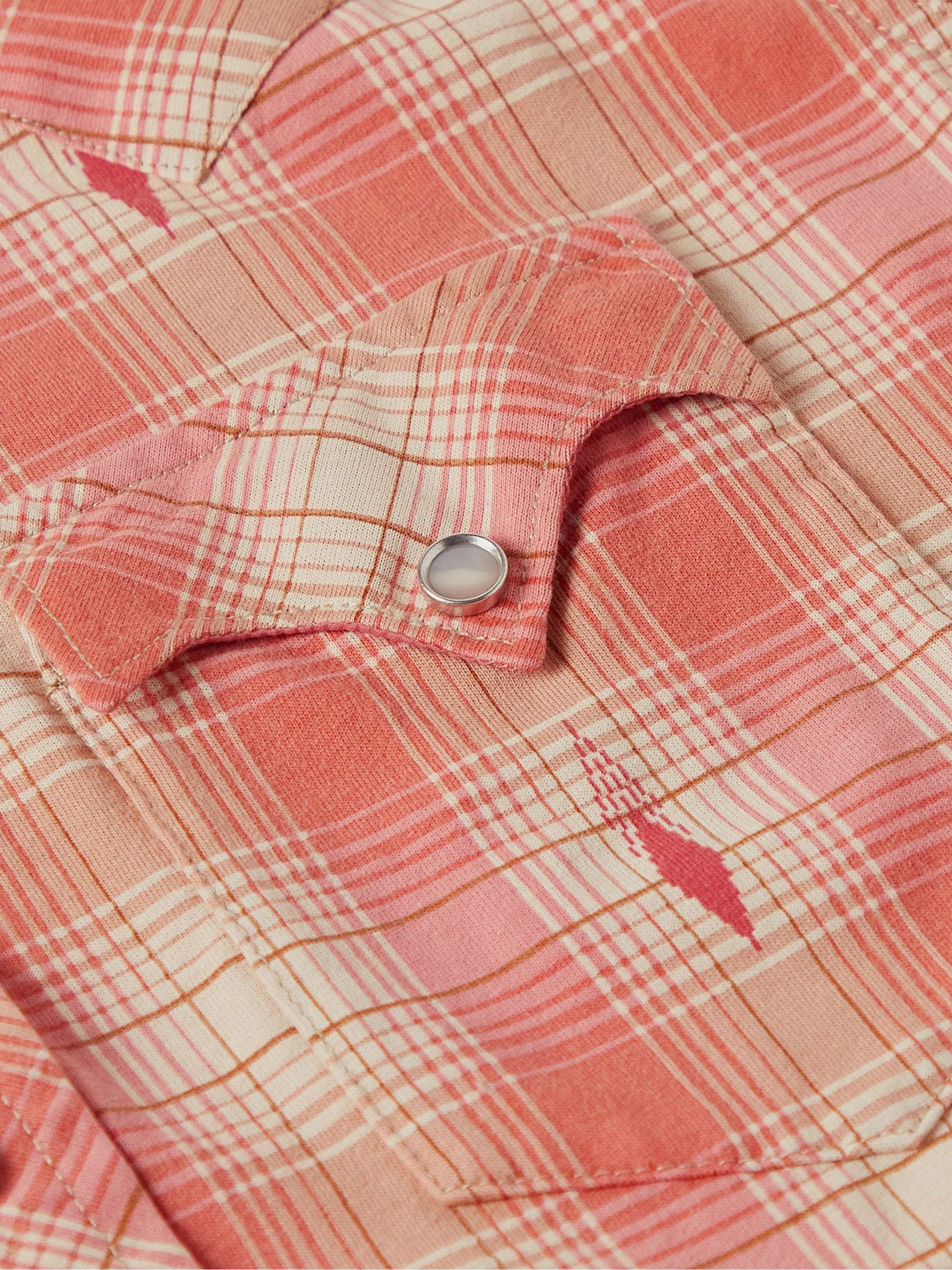 RRL Slim-Fit Checked Cotton-Jacquard Western Shirt
