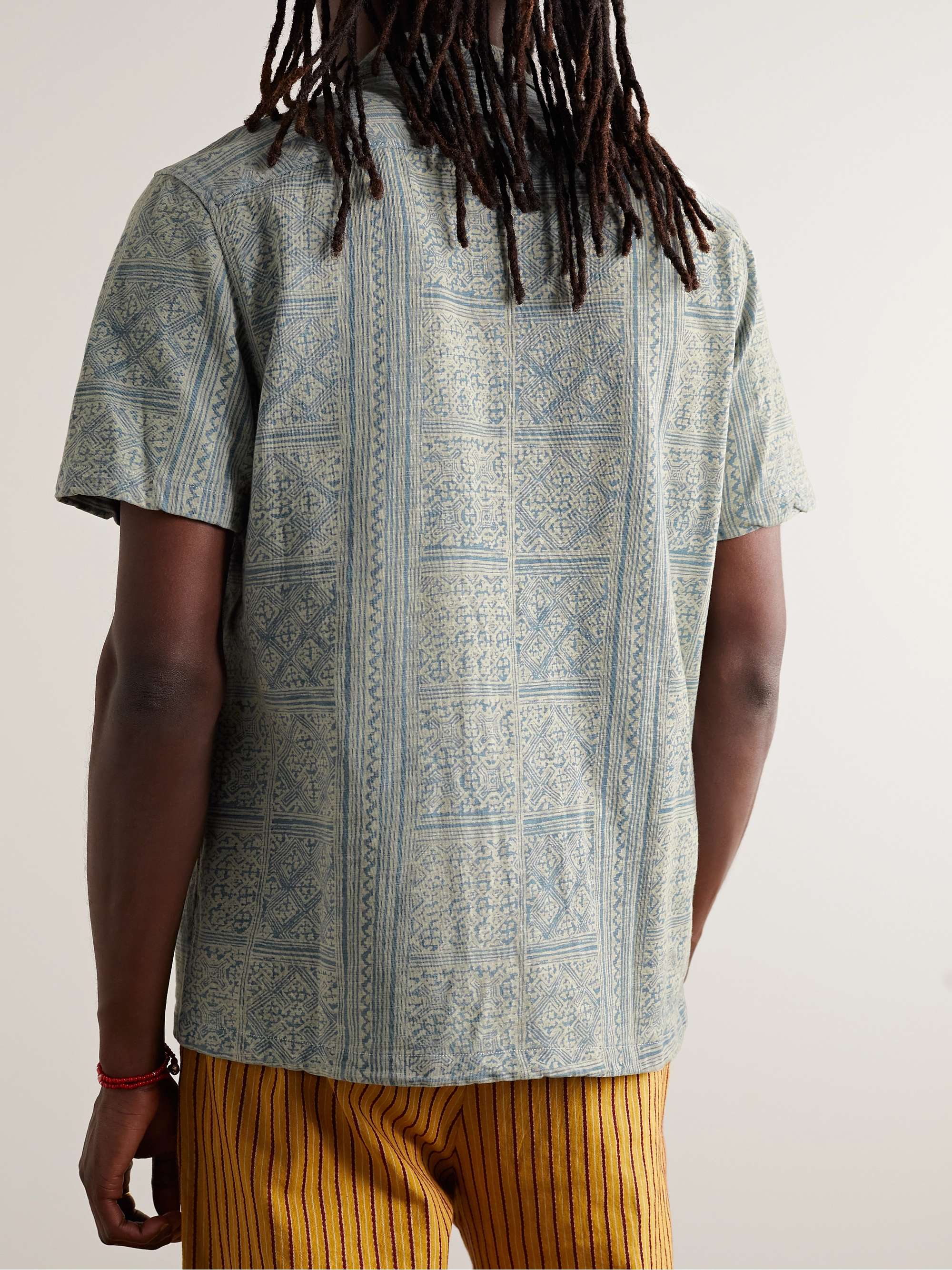 RRL Convertible-Collar Printed Cotton Shirt