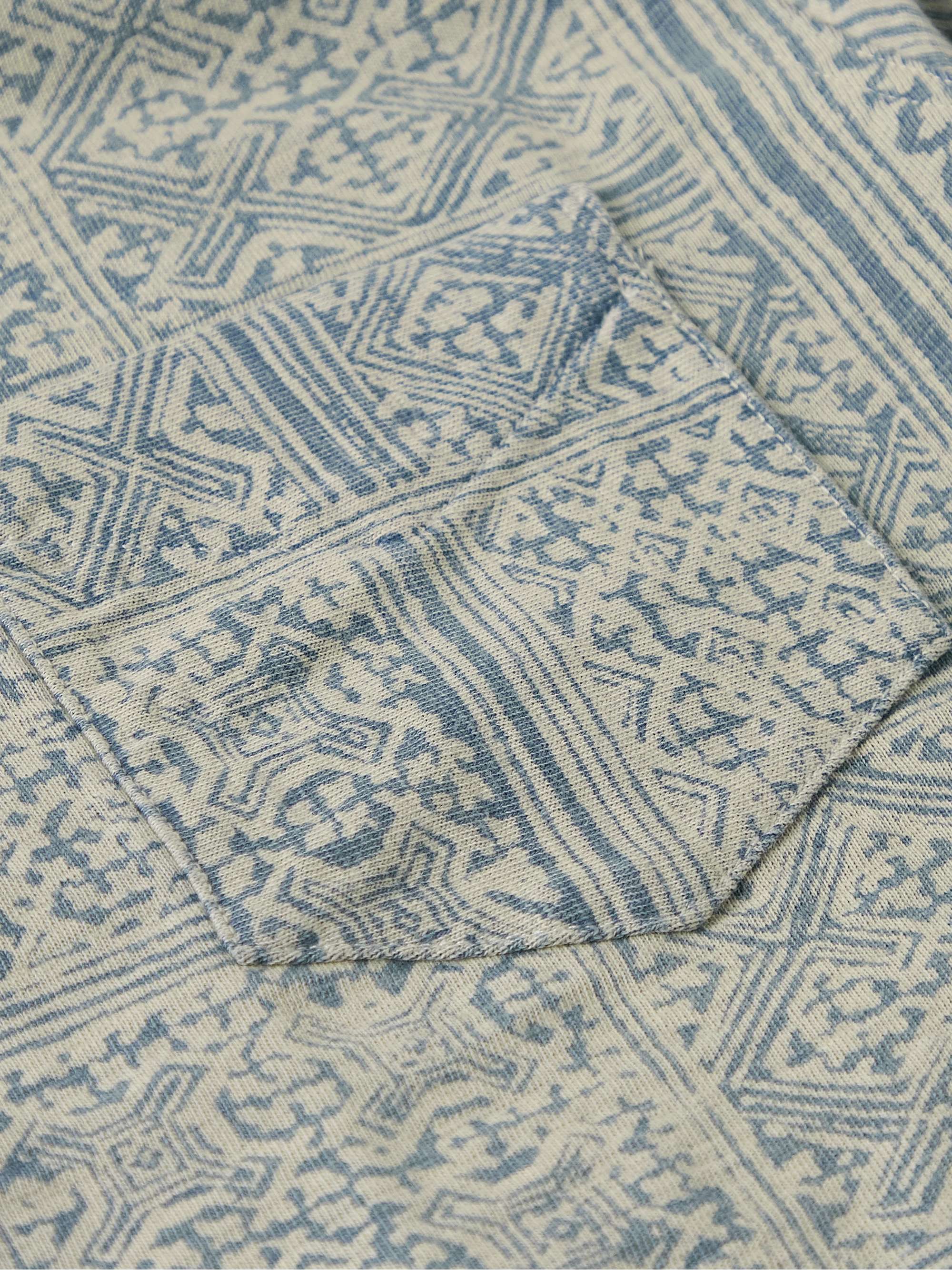 RRL Convertible-Collar Printed Cotton Shirt