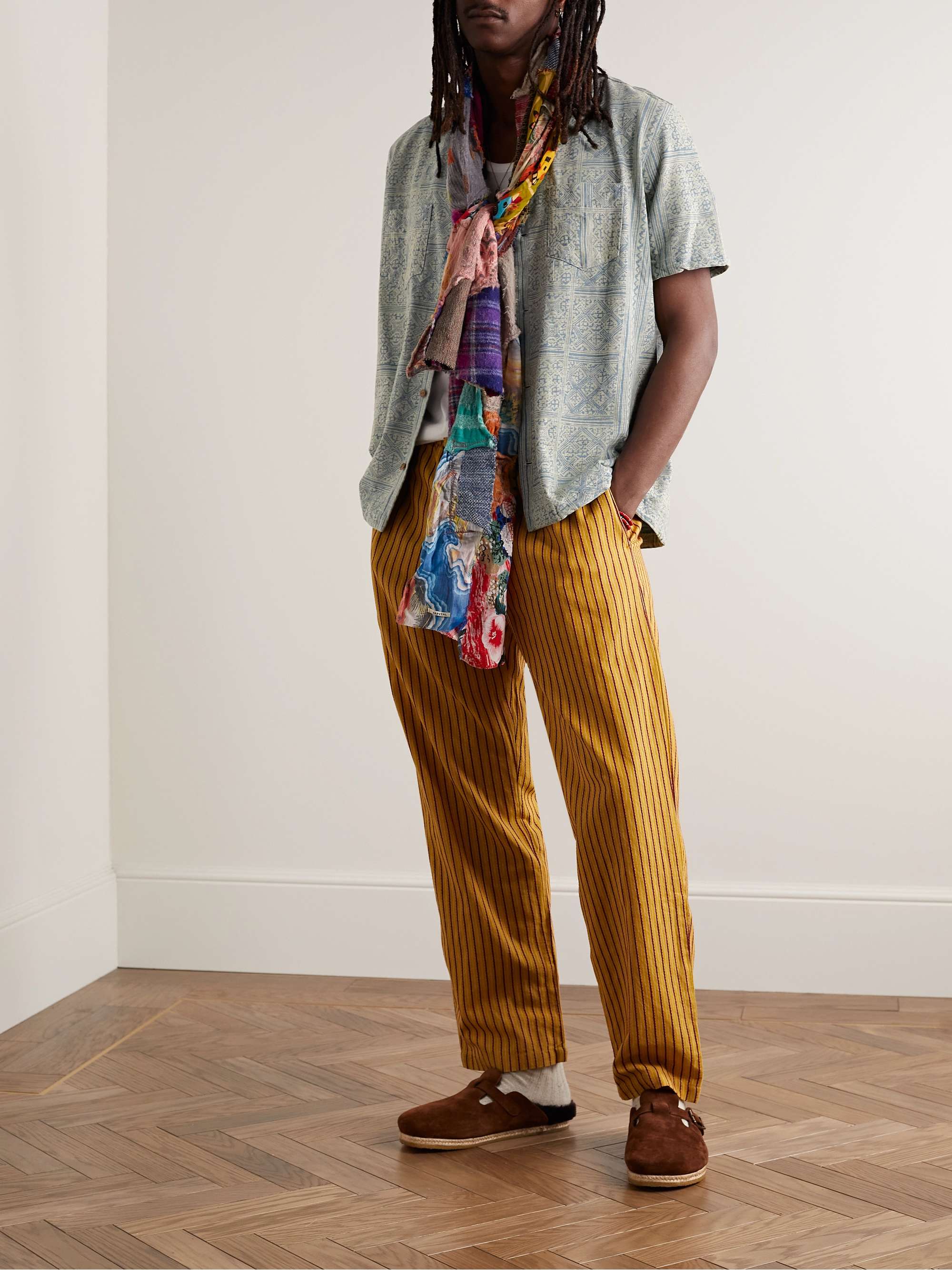 RRL Convertible-Collar Printed Cotton Shirt