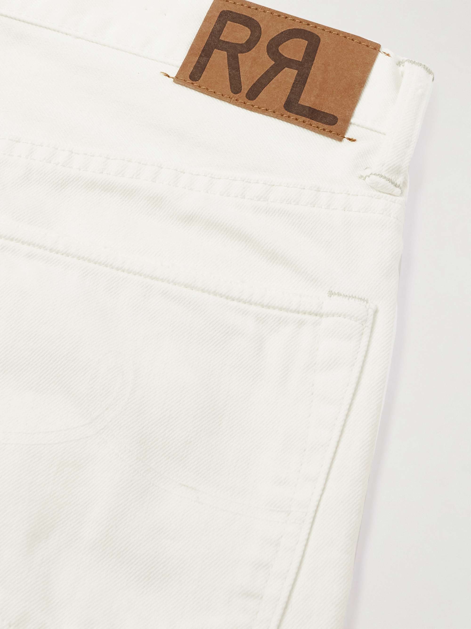 RRL Straight-Leg Fringed Cotton-Twill Shorts