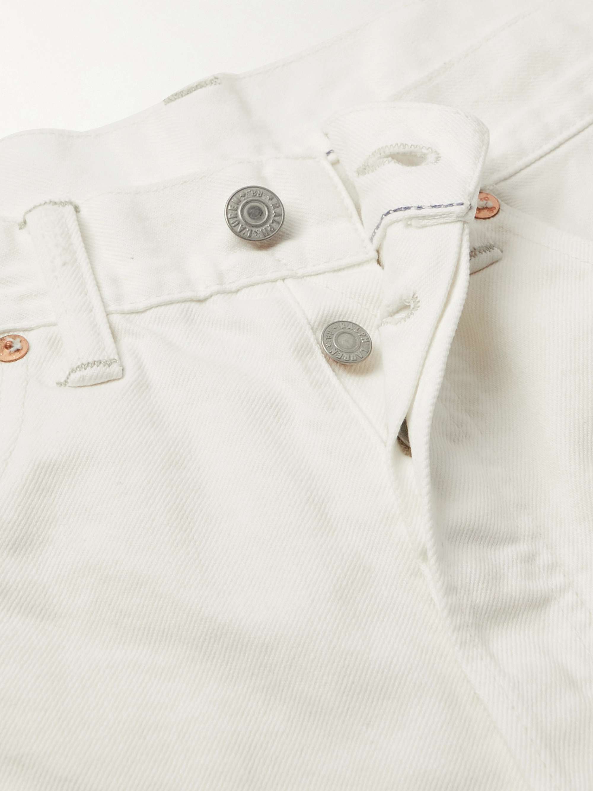 RRL Straight-Leg Fringed Cotton-Twill Shorts
