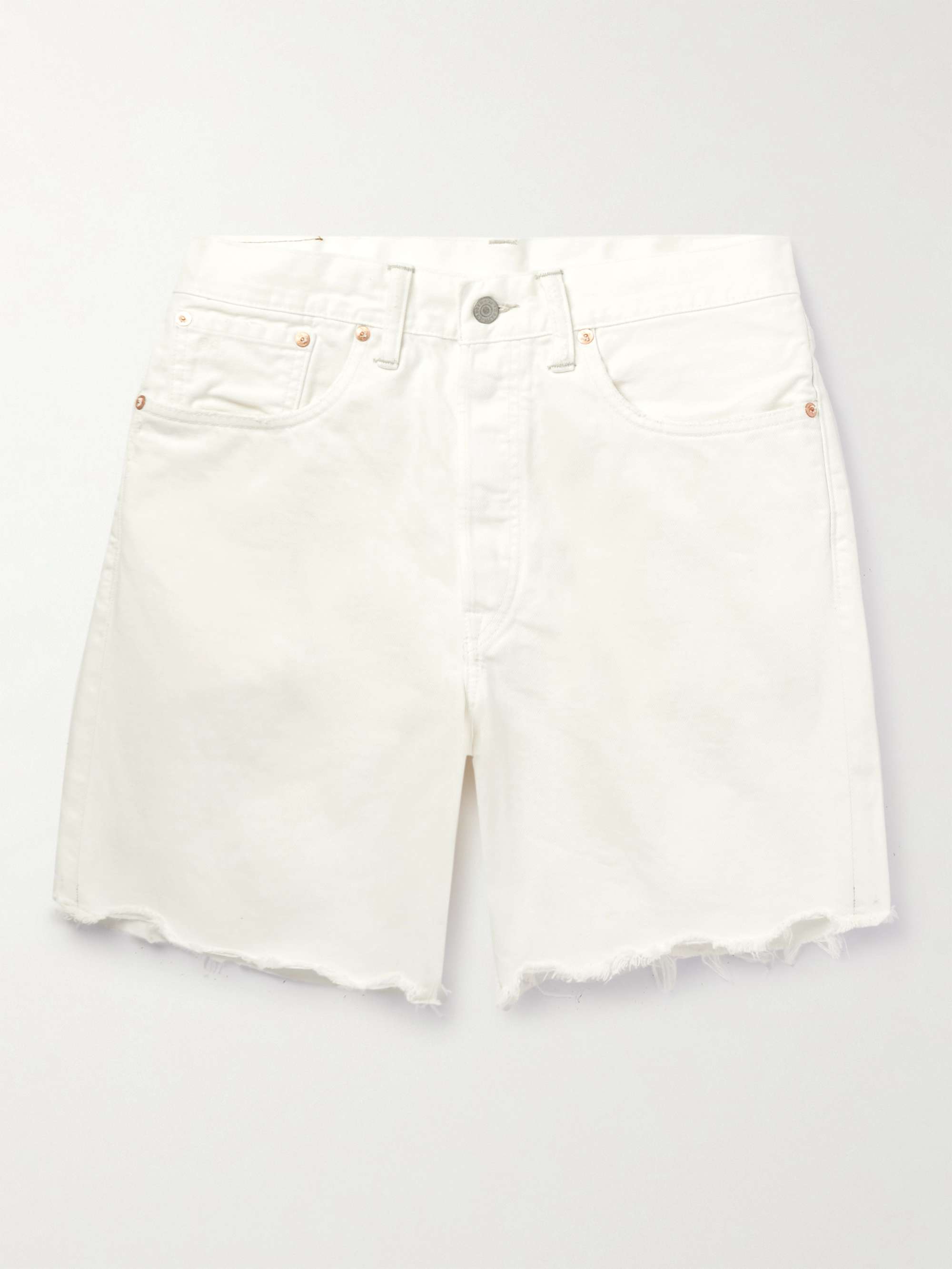 Rrl Straight-Leg Frayed Denim Shorts For Men | Mr Porter