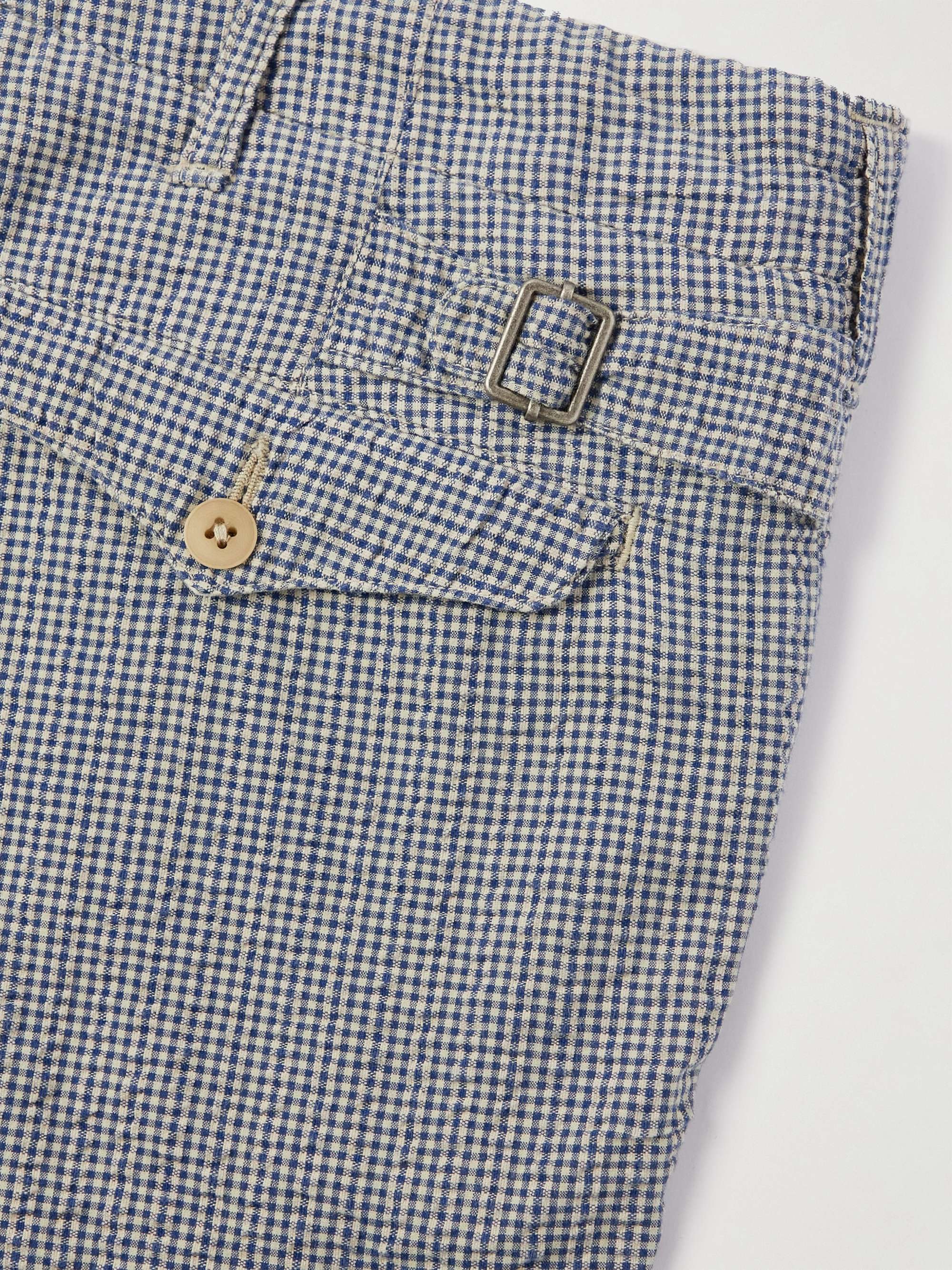 RRL Robertson Straight-Leg Pleated Checked Cotton Suit Trousers