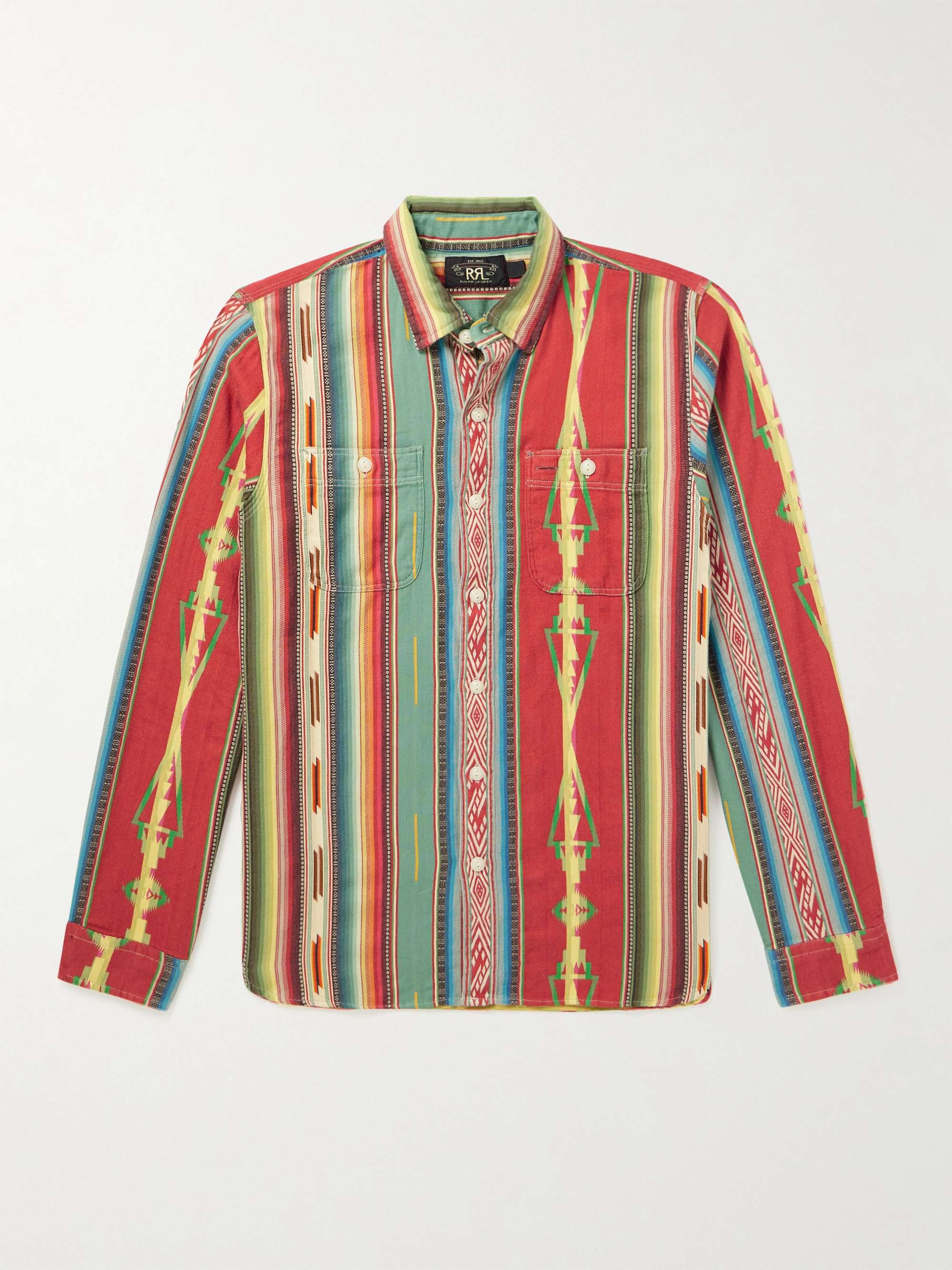 RRL Farrell Cotton-Jacquard Shirt