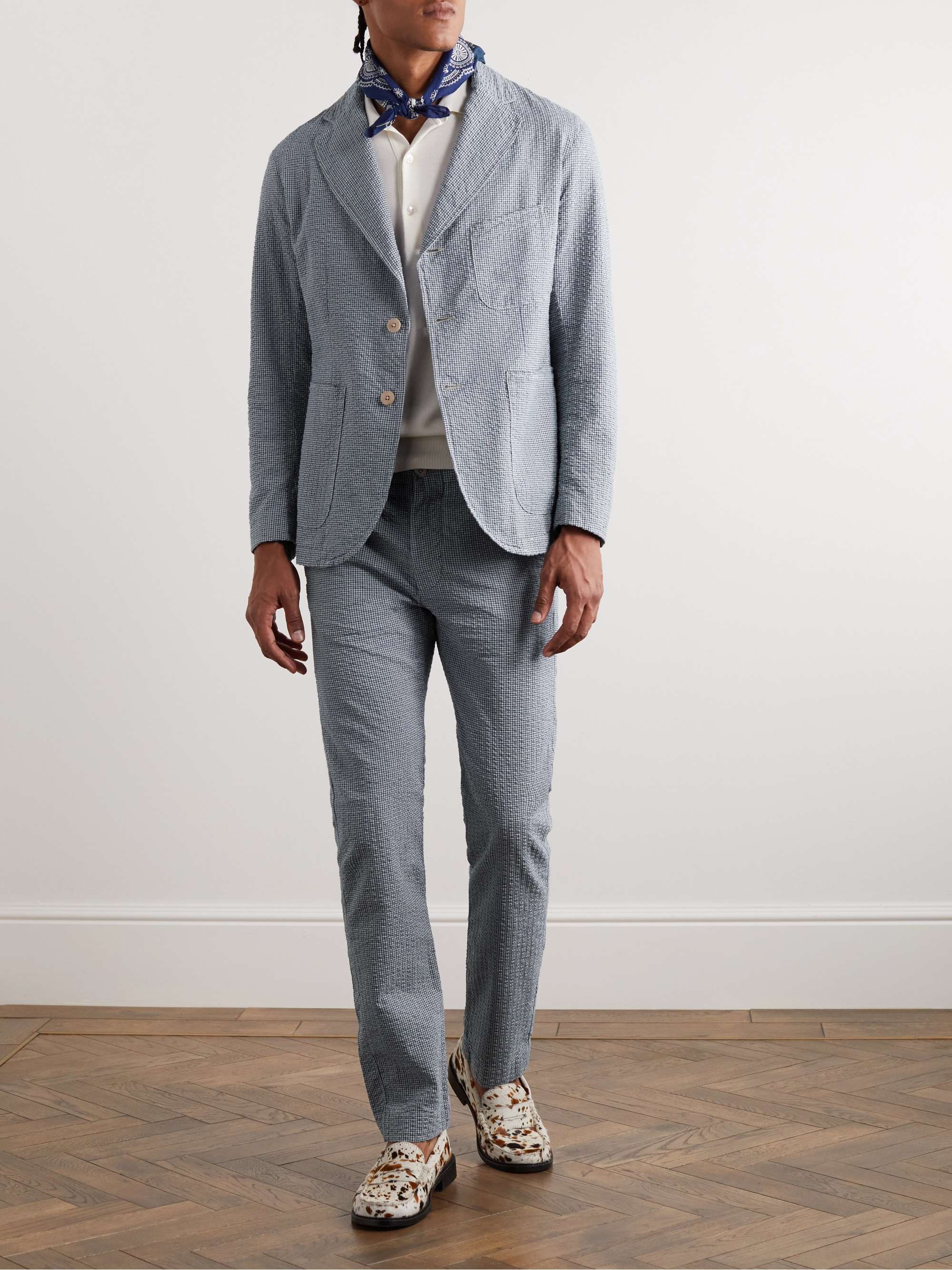 RRL Striped Cotton-Seersucker Suit Jacket for Men | MR PORTER