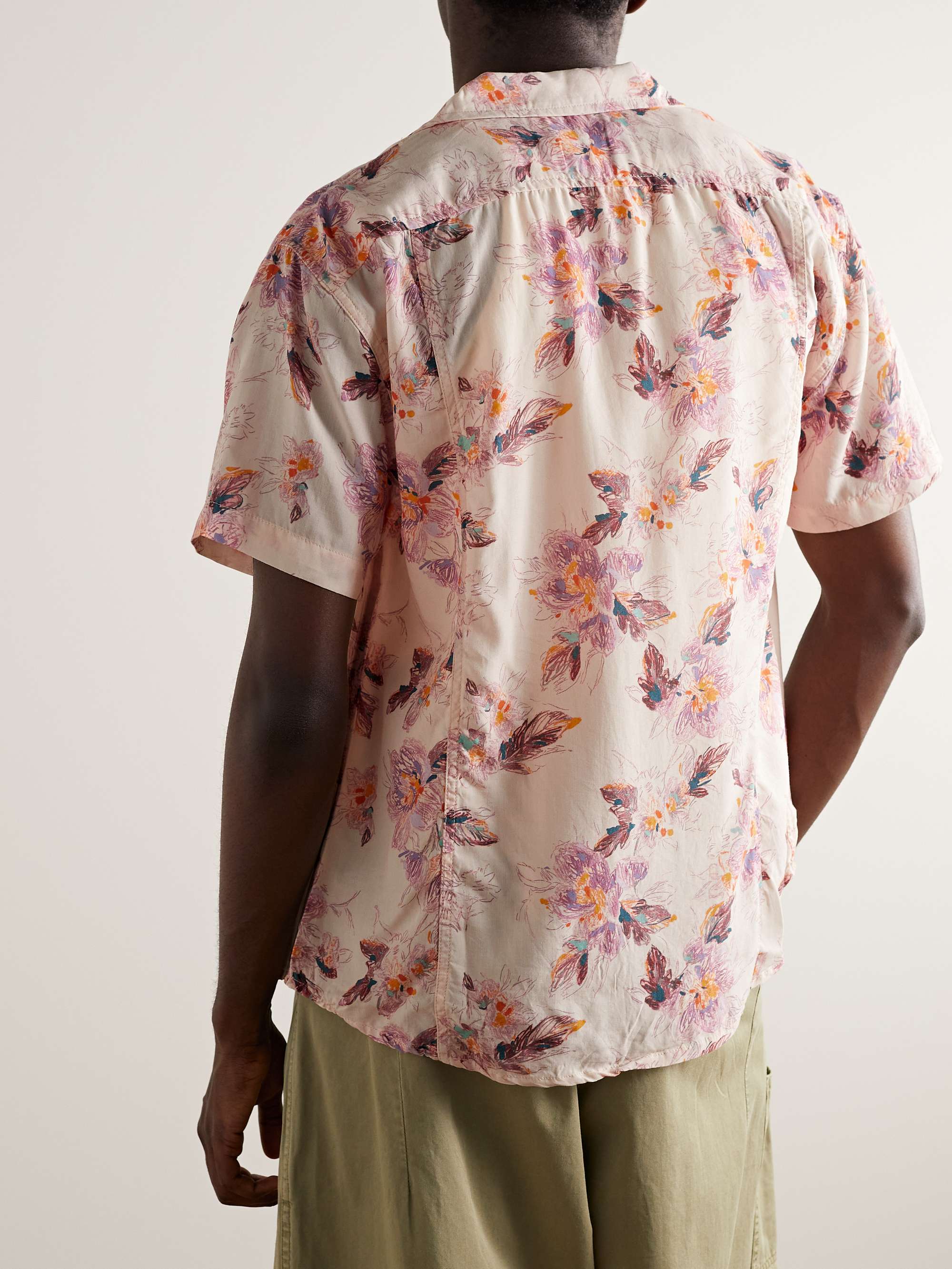 CORRIDOR Novella Camp-Collar Floral-Print Lyocell Shirt